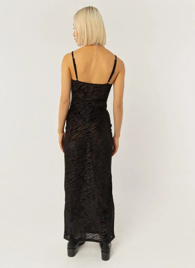 Quinn Burnout Midi Dress - Black sold by Peppermayo product image thumbnail 5