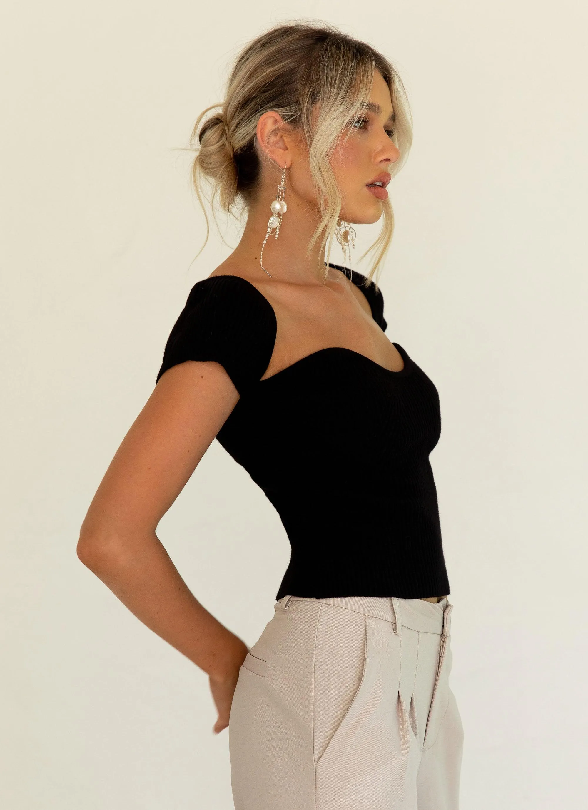 Nessy Knit Top - Black sold by Peppermayo product image thumbnail 2