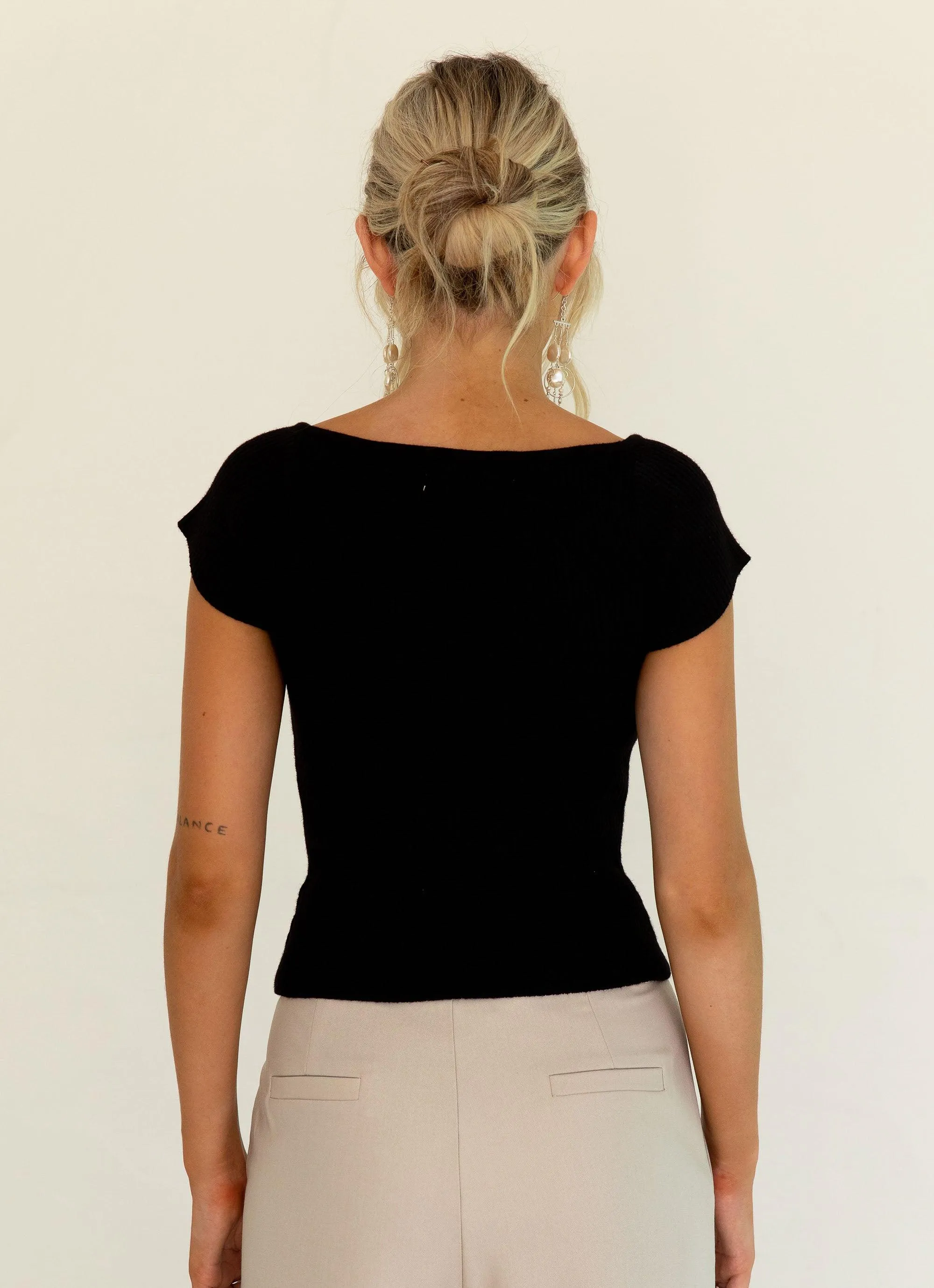 Nessy Knit Top - Black sold by Peppermayo product image thumbnail 3