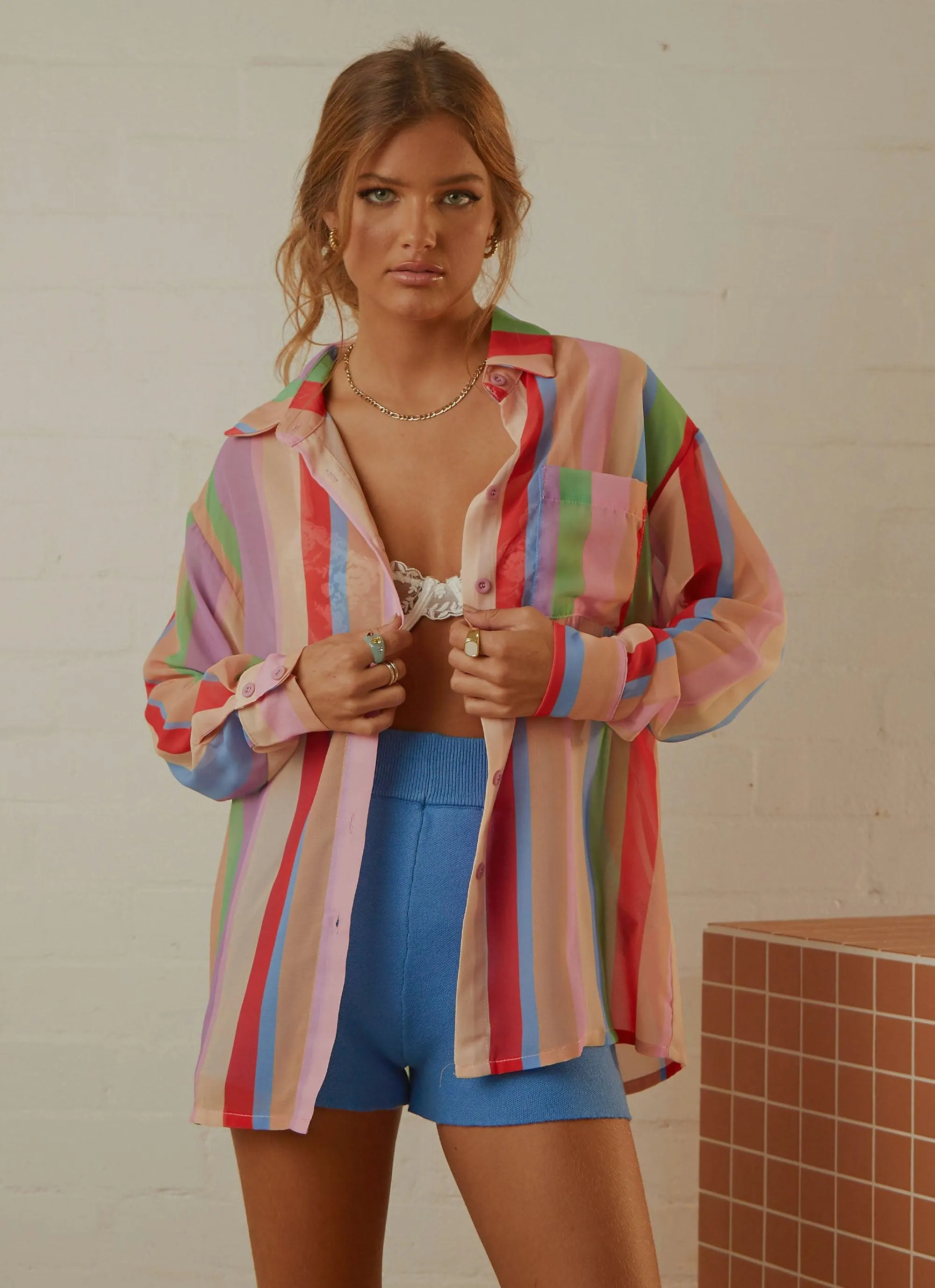 Paradise Found Sheer Shirt - Carnivale sold by Peppermayo