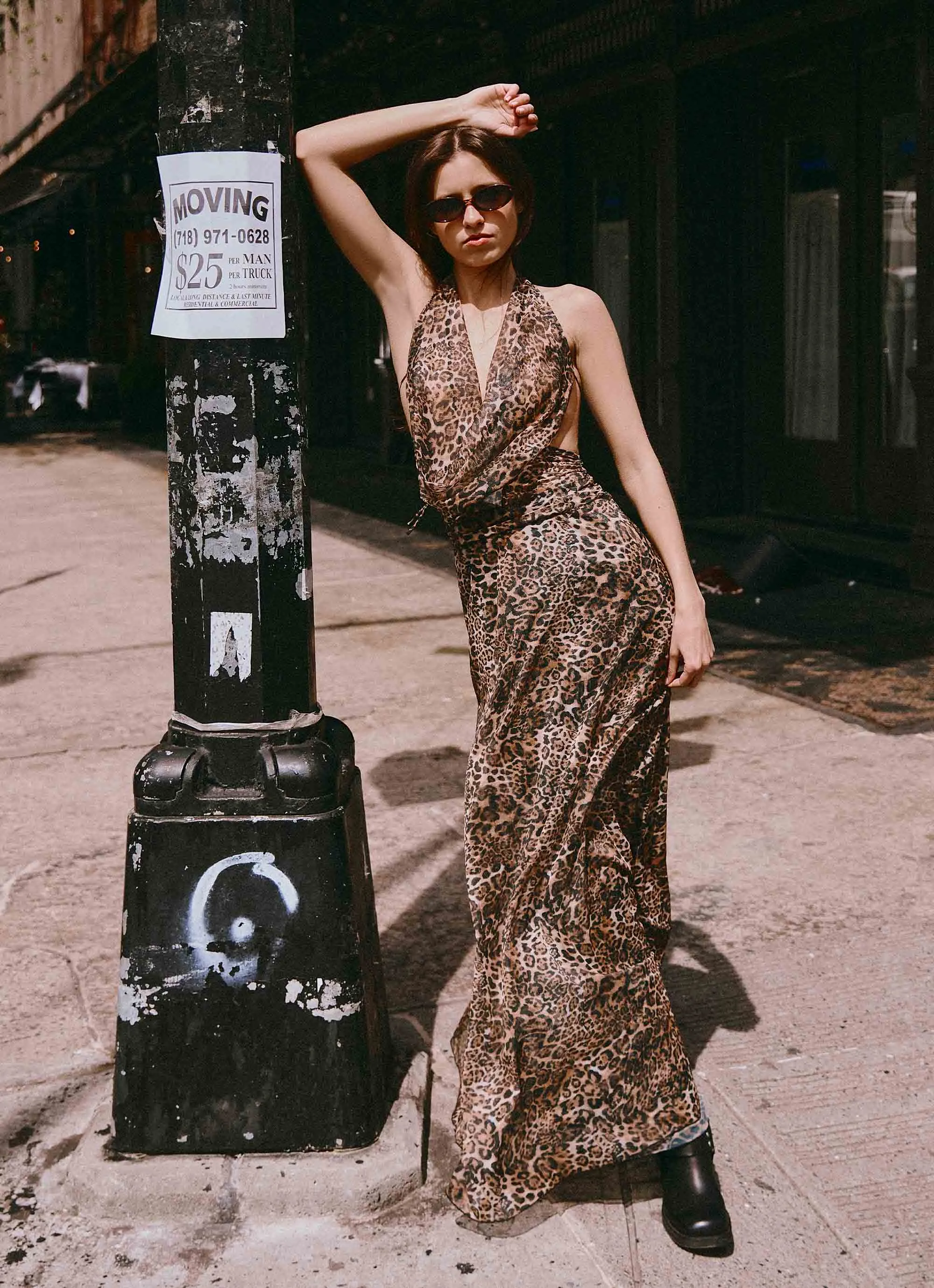 Elysia Mesh Maxi Dress - Leopard sold by Peppermayo product image thumbnail 2
