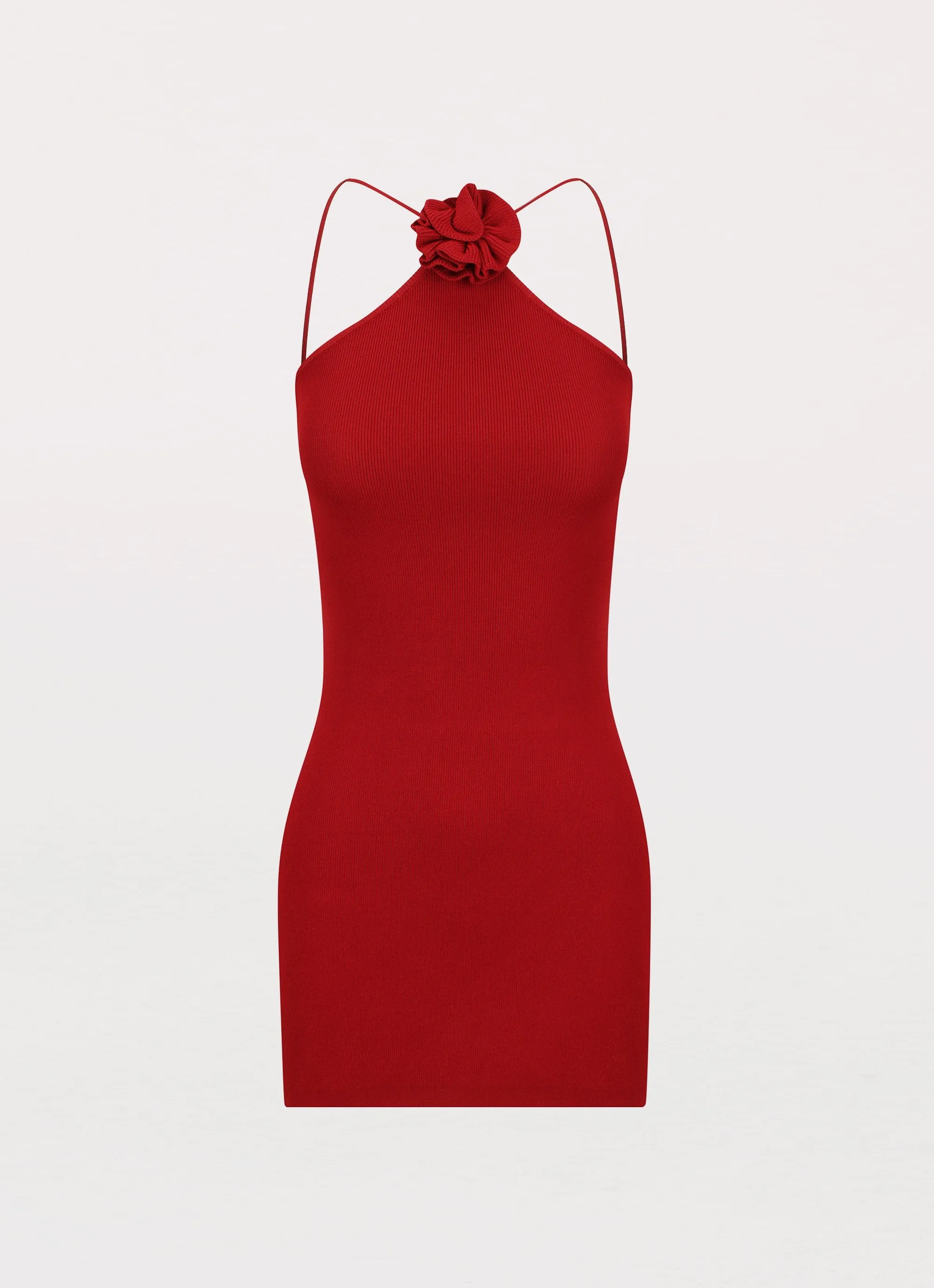 Delphi Rose Knit Mini Dress - Rouge Red sold by Peppermayo product image thumbnail 3