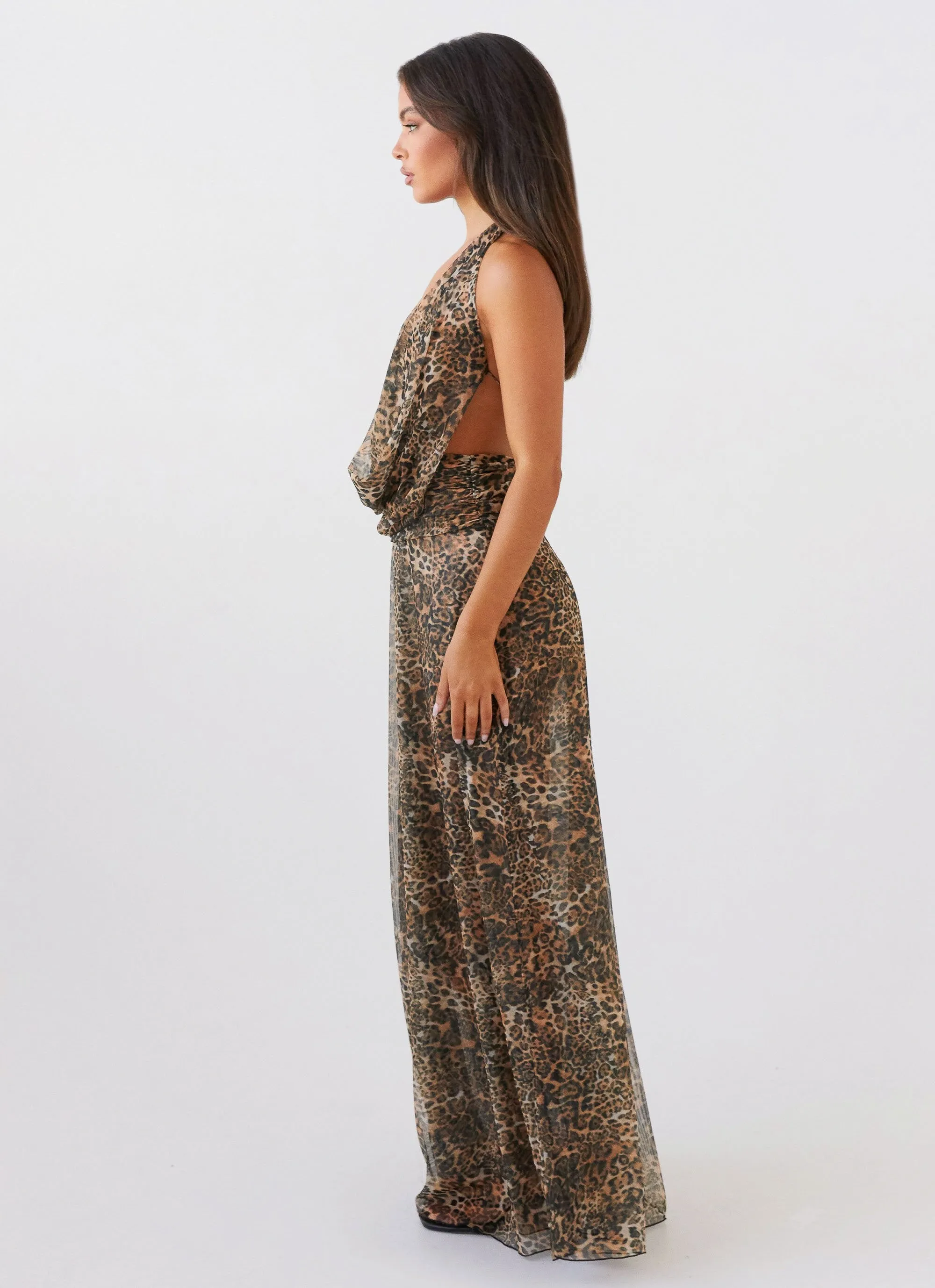 Elysia Mesh Maxi Dress - Leopard sold by Peppermayo product image thumbnail 4
