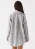 Harley Oversized Shirt - Grey Check sold by Peppermayo