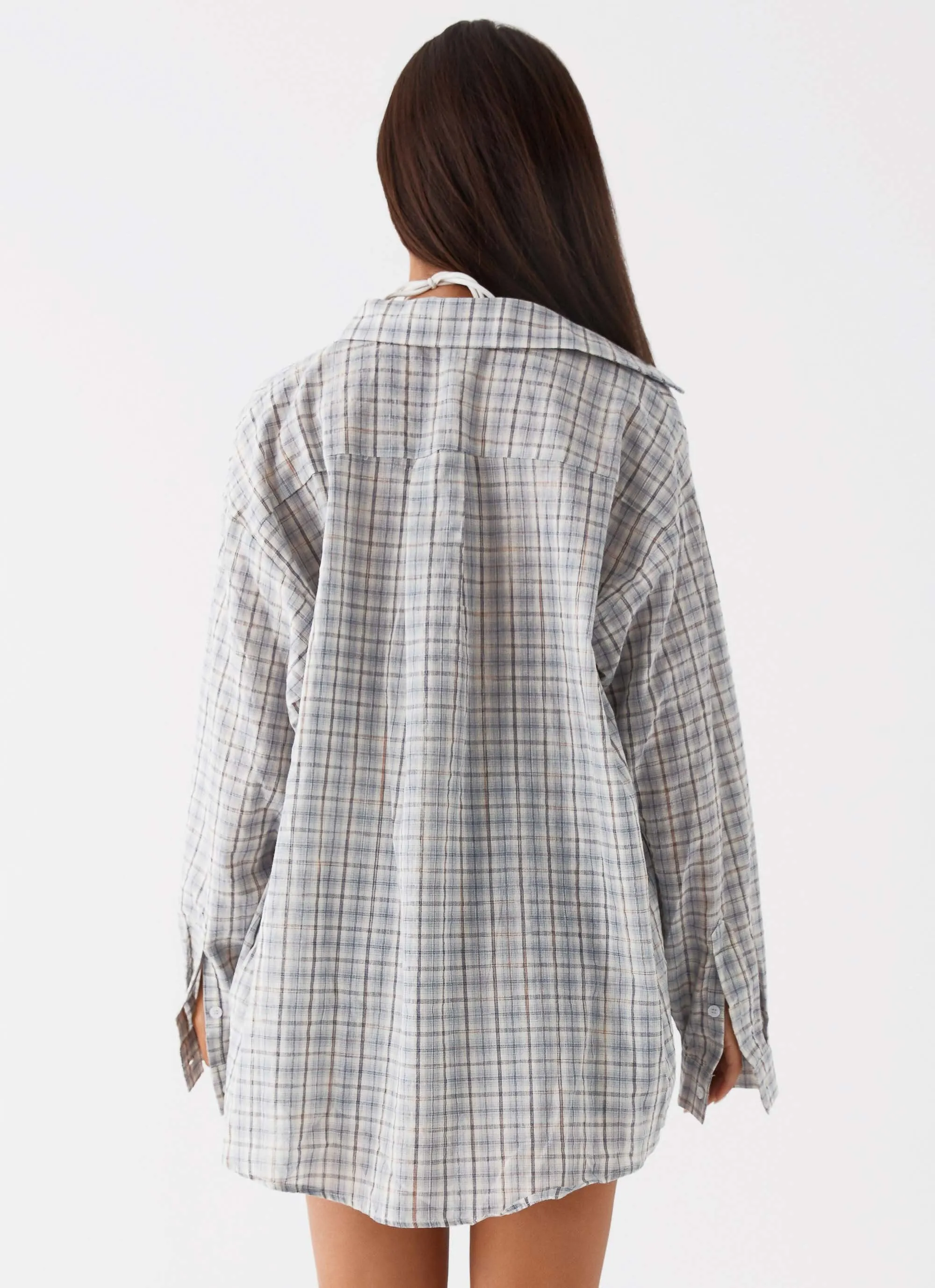 Harley Oversized Shirt - Grey Check sold by Peppermayo product image thumbnail 4