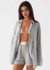 Harley Oversized Shirt - Grey Check sold by Peppermayo
