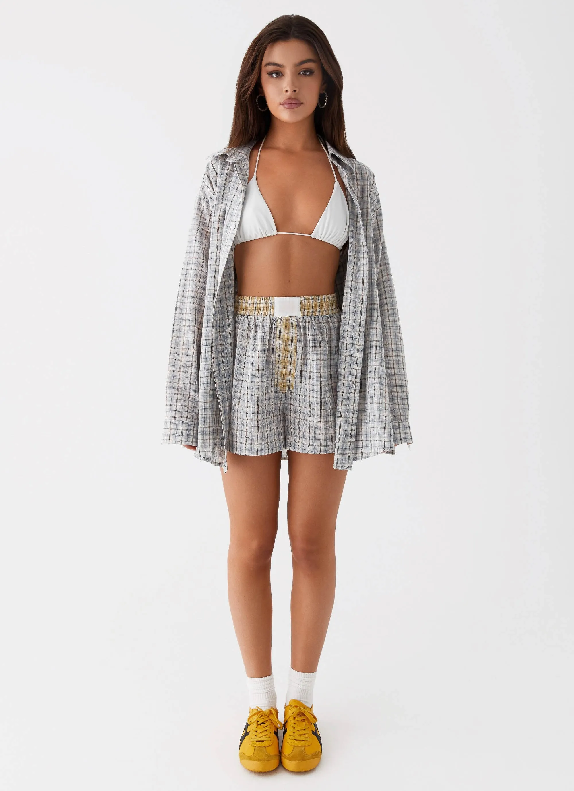 Harley Oversized Shirt - Grey Check sold by Peppermayo product image thumbnail 2