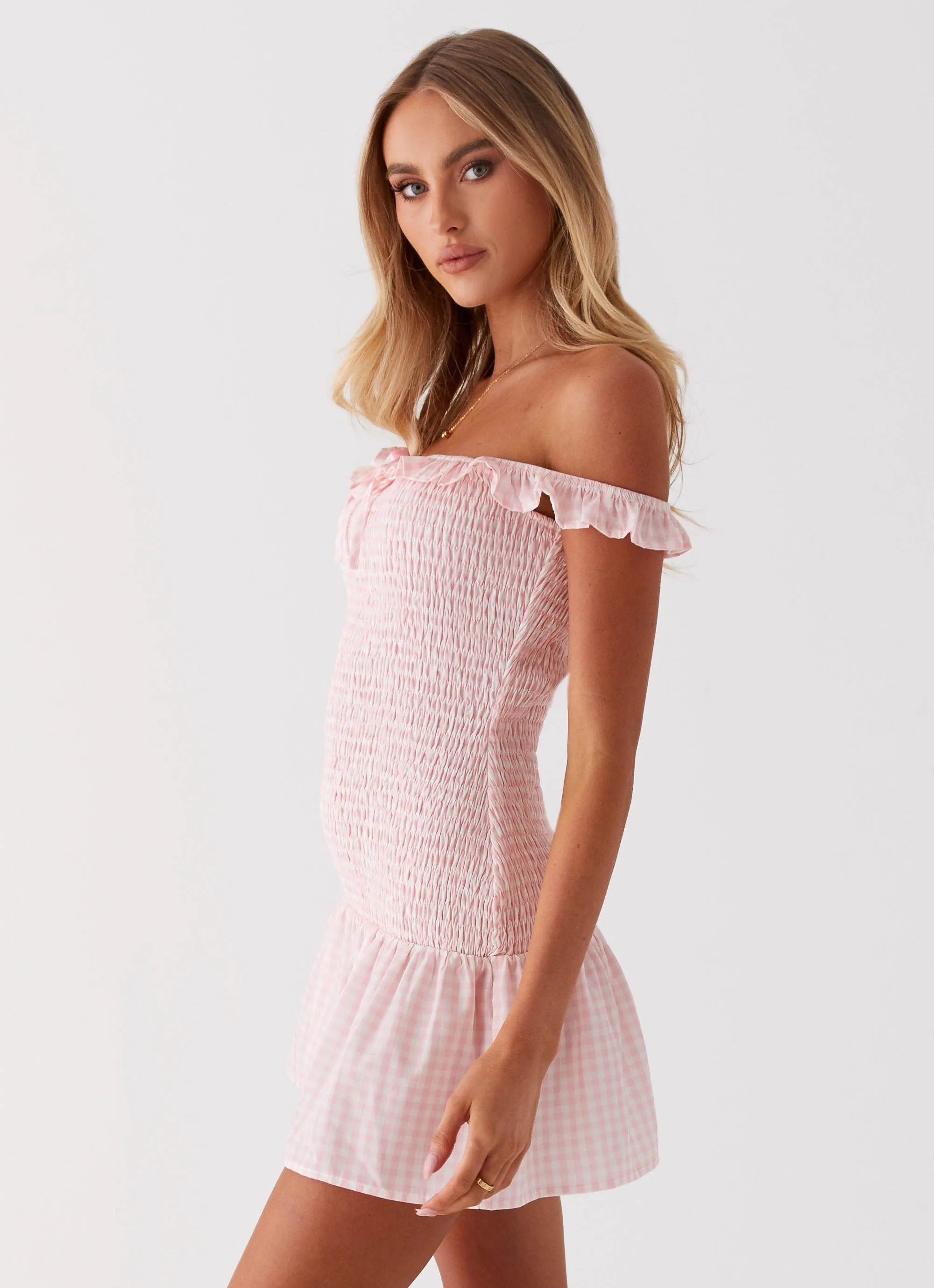 Anica Mini Dress - Pink Gingham sold by Peppermayo product image thumbnail 3