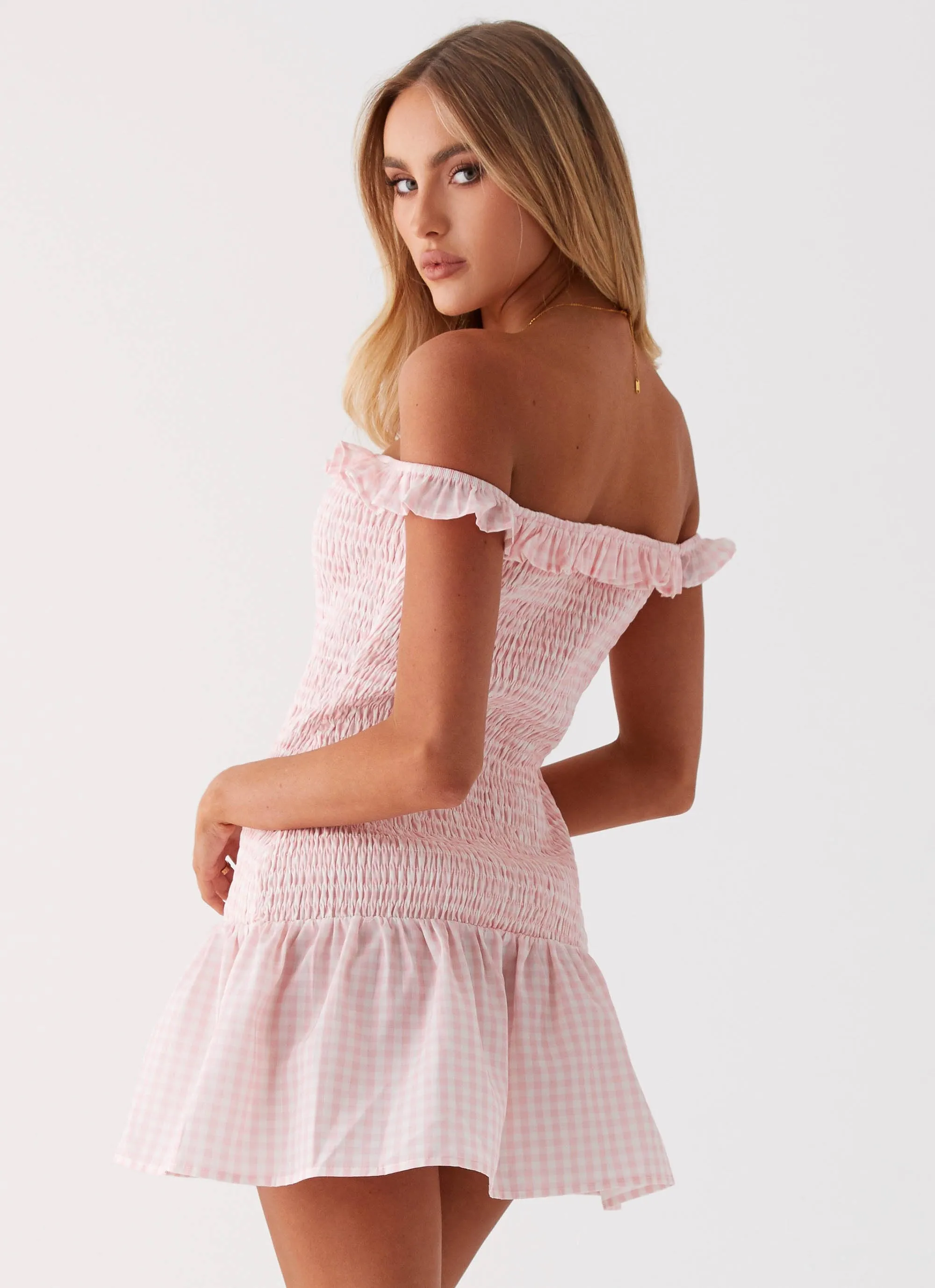 Anica Mini Dress - Pink Gingham sold by Peppermayo product image thumbnail 4