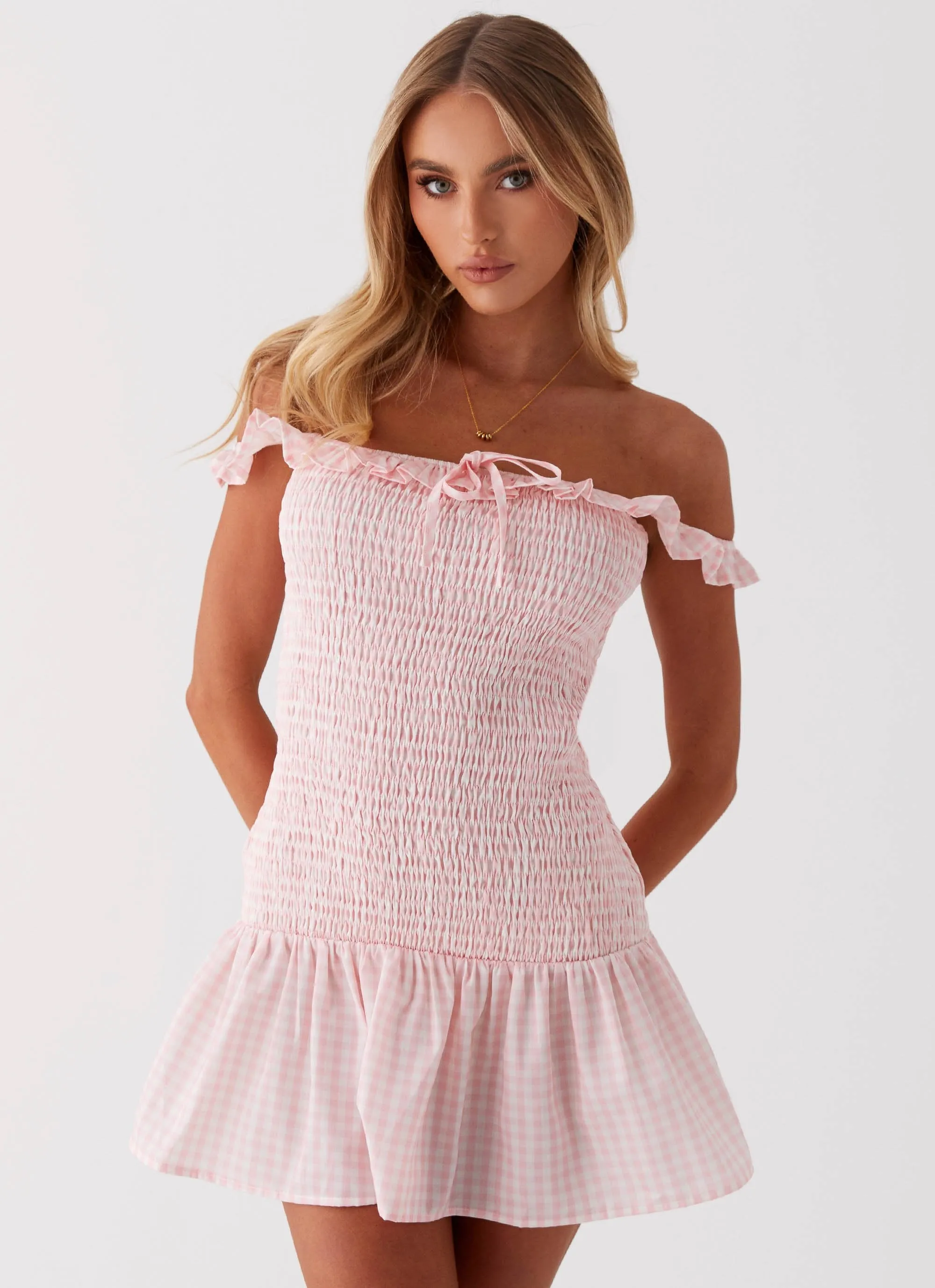 Anica Mini Dress - Pink Gingham sold by Peppermayo product image thumbnail 5