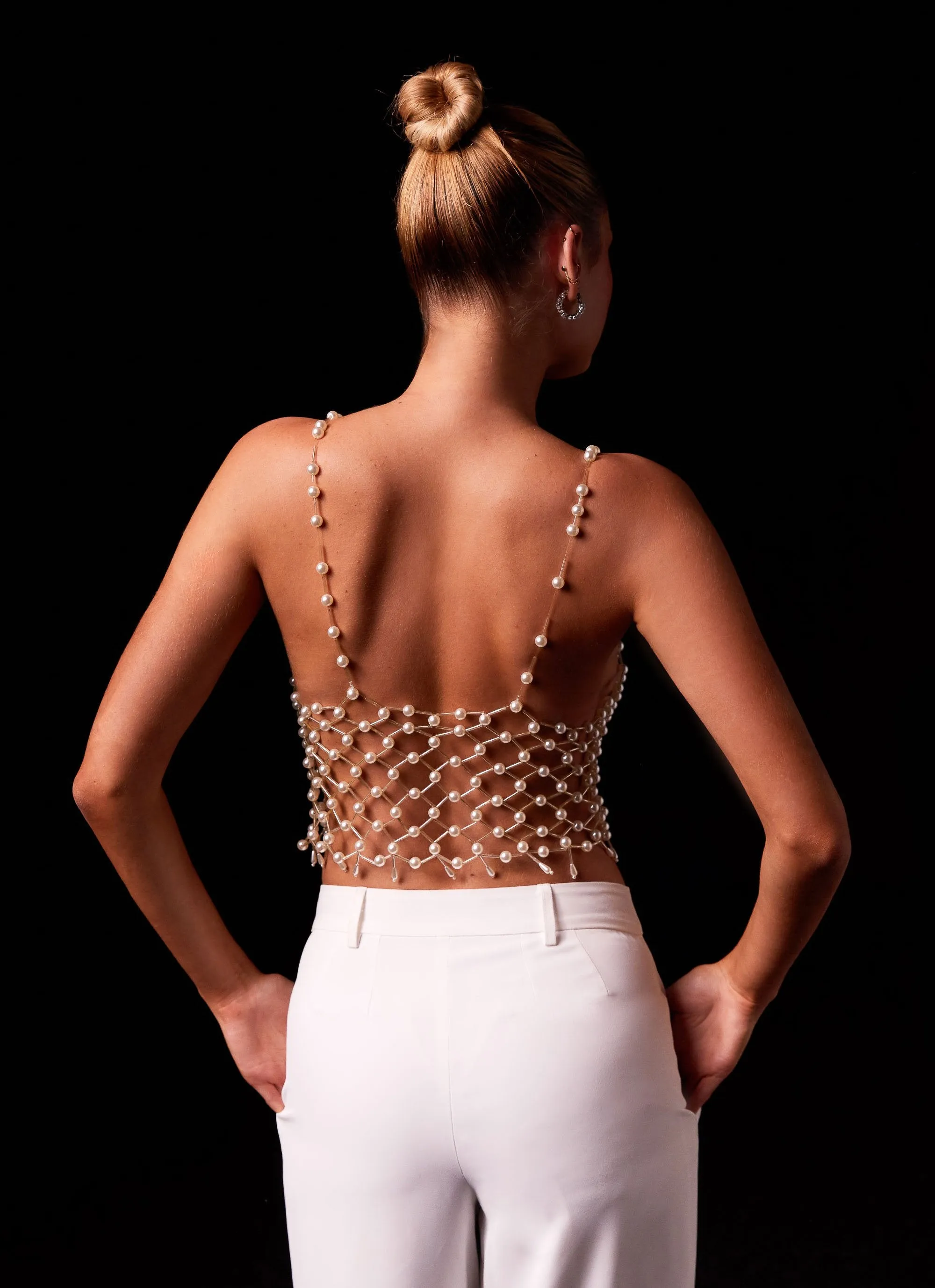 Amira Pearl Vest Top - Pearl sold by Peppermayo product image thumbnail 4