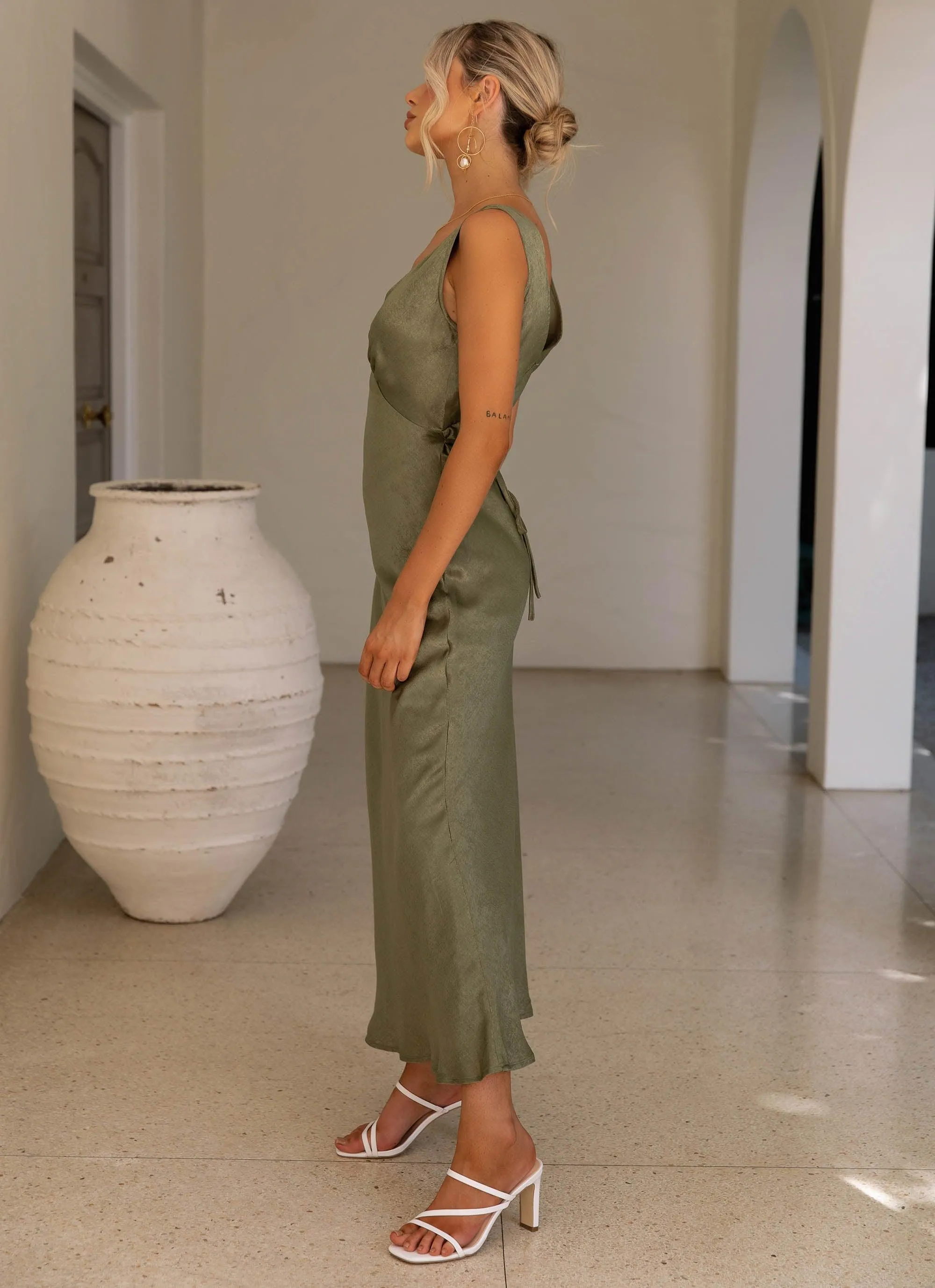 Loren Midi Dress - Khaki sold by Peppermayo product image thumbnail 3