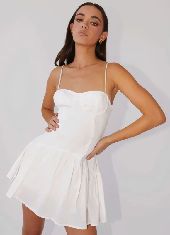 Endless Summer Mini Dress - White sold by Peppermayo