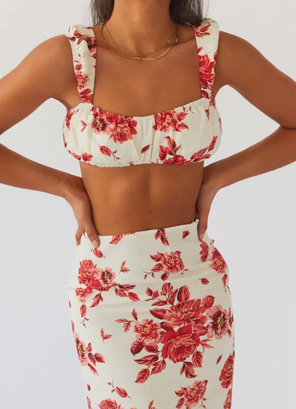 Valencia Villa Bralet Top - Rosa Floria sold by Peppermayo