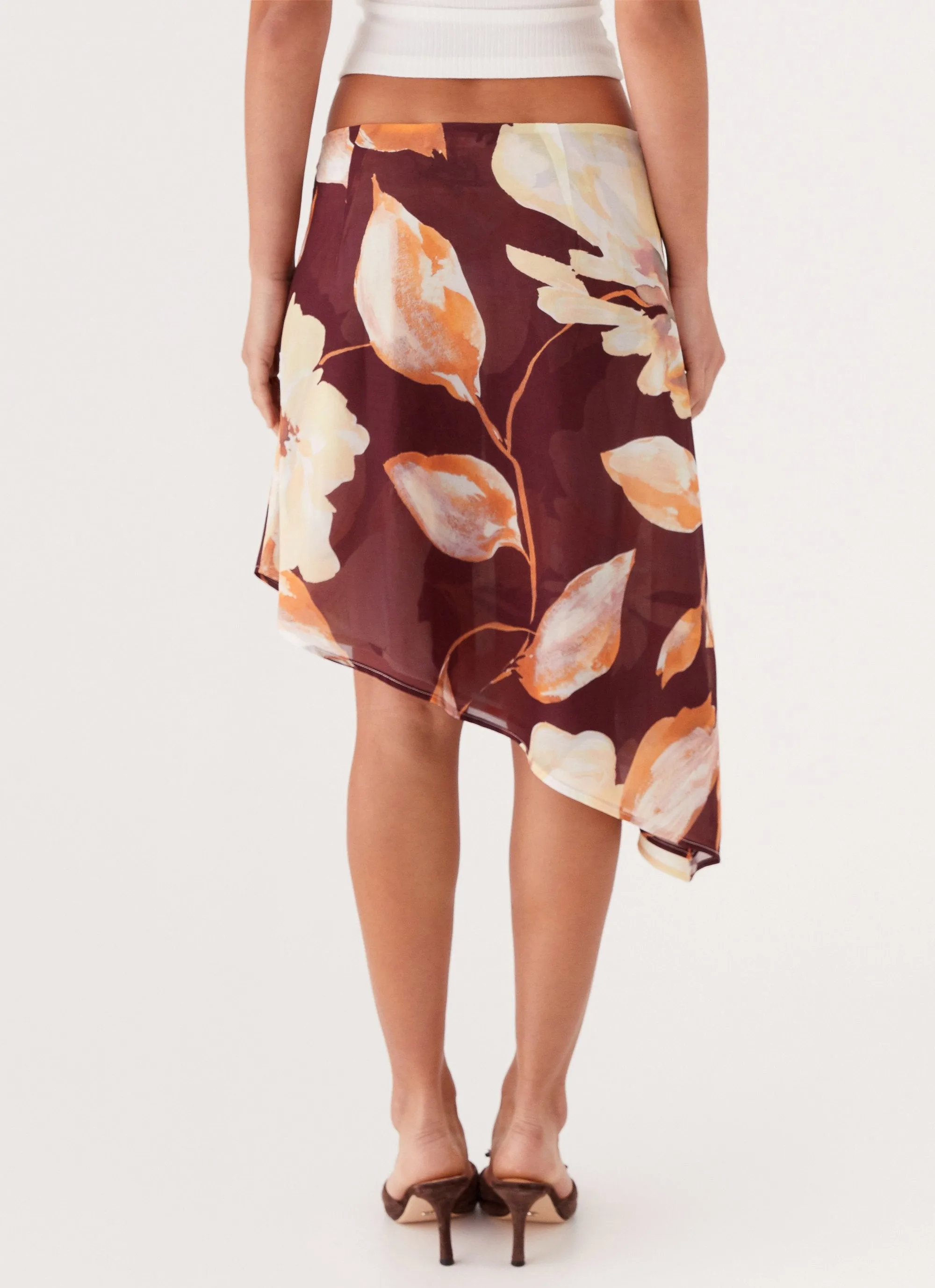 Elizabeth Midi Skirt - Brown Floral sold by Peppermayo product image thumbnail 5