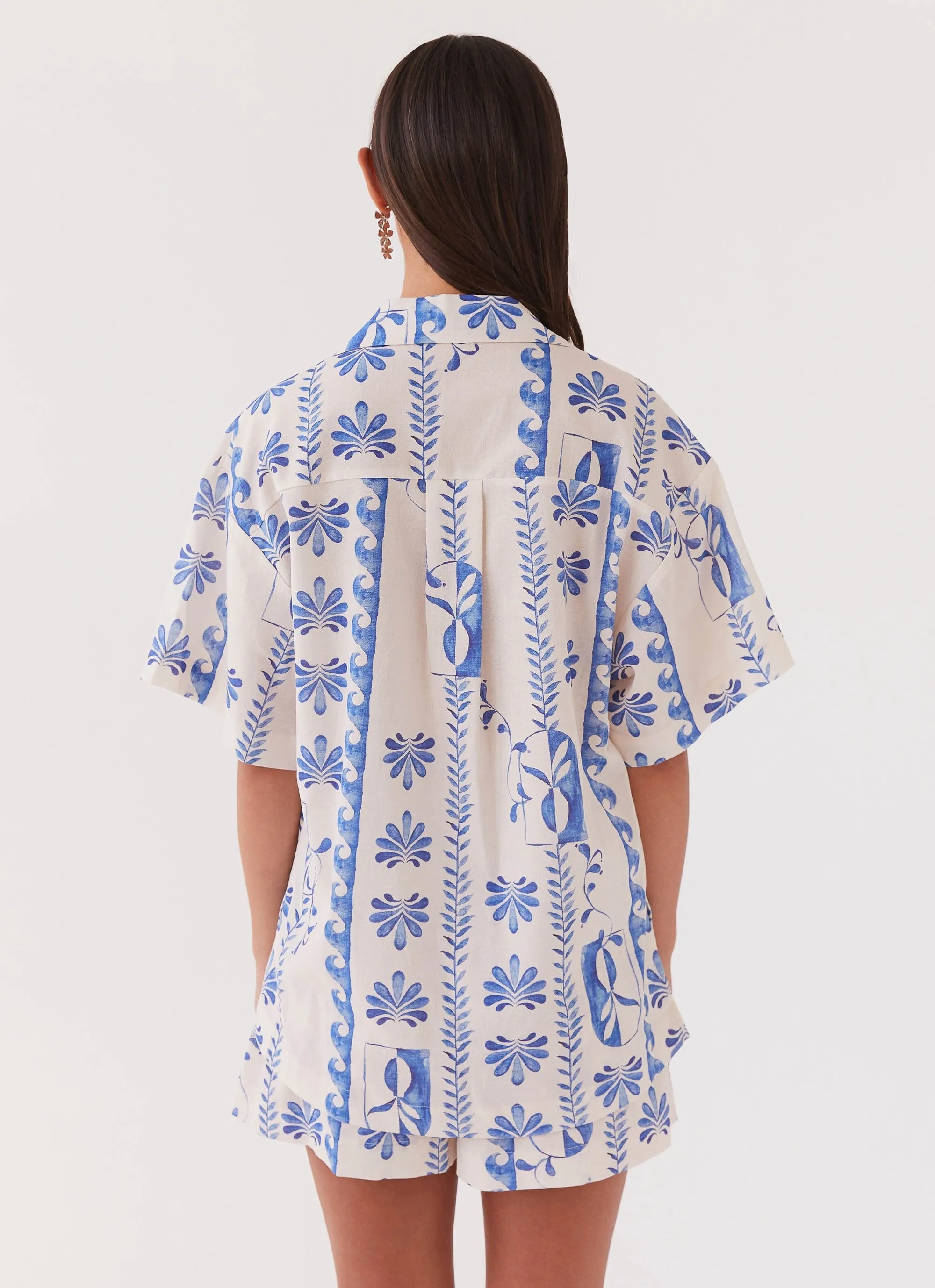 Sweet Relief Linen Oversized Shirt - Floral Wave sold by Peppermayo product image thumbnail 4