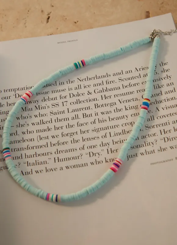 Summer Somewhere Necklace - Baby Blue sold by Peppermayo