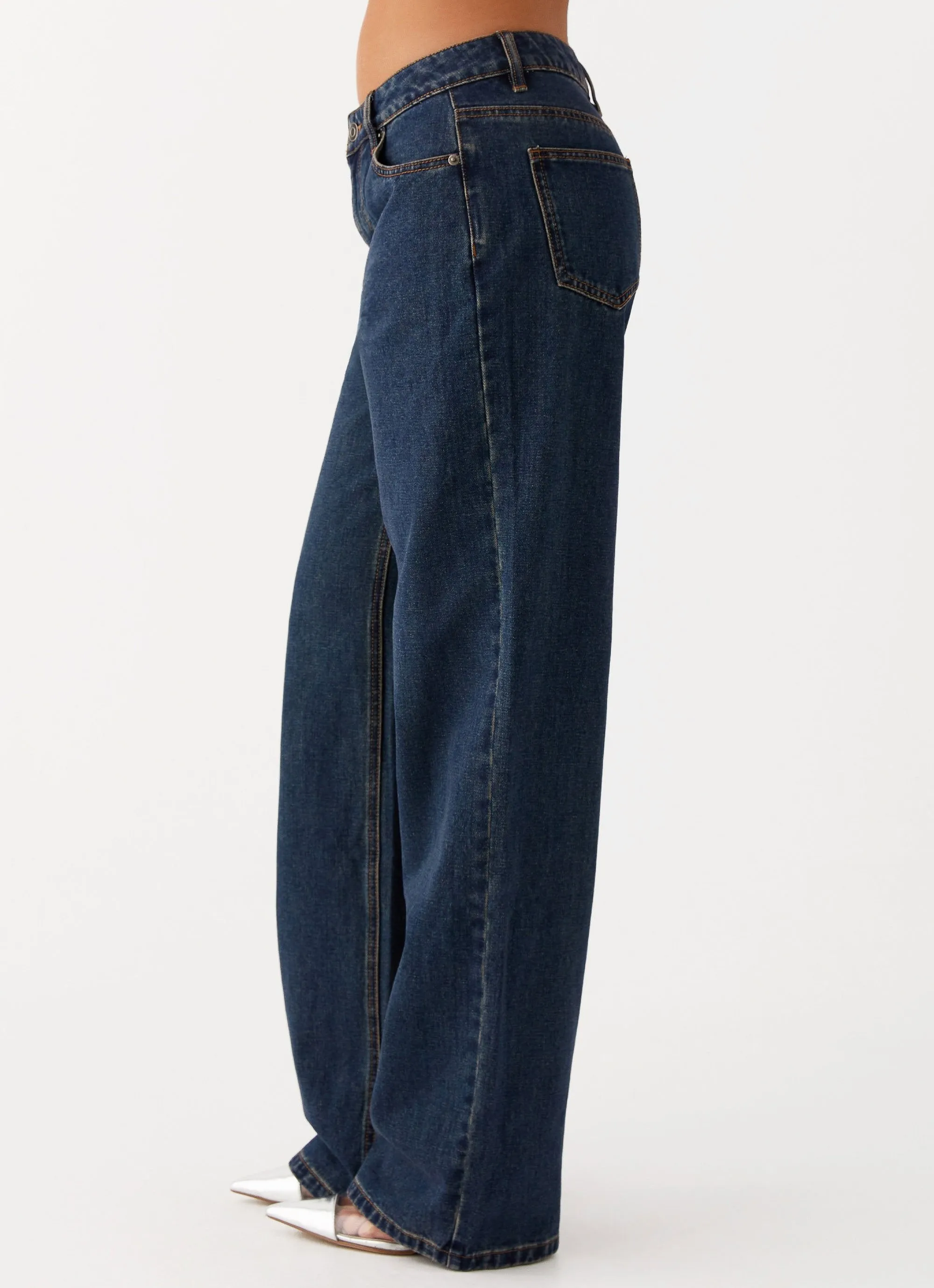 Keanna Low Rise Denim Jeans - Washed Denim sold by Peppermayo product image thumbnail 4