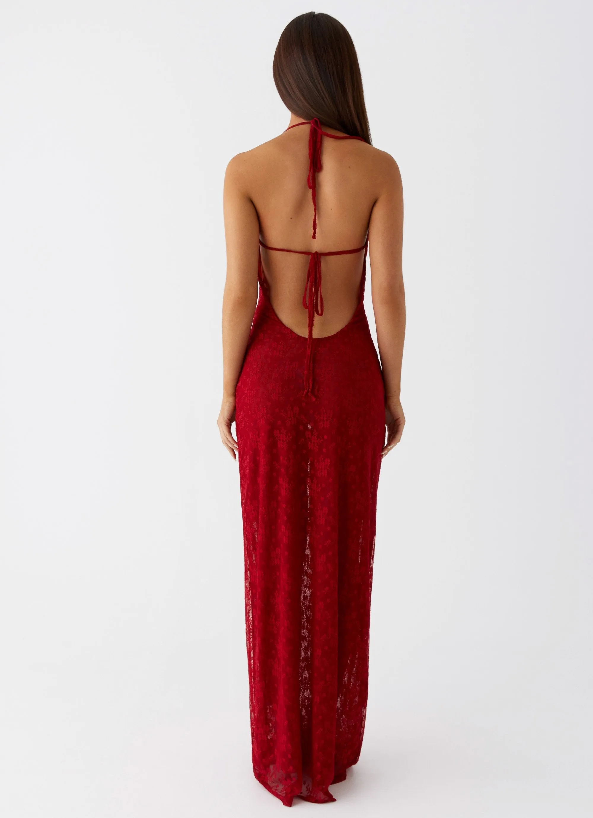 Champagne Coastline Maxi Dress - Dark Red sold by Peppermayo product image thumbnail 4