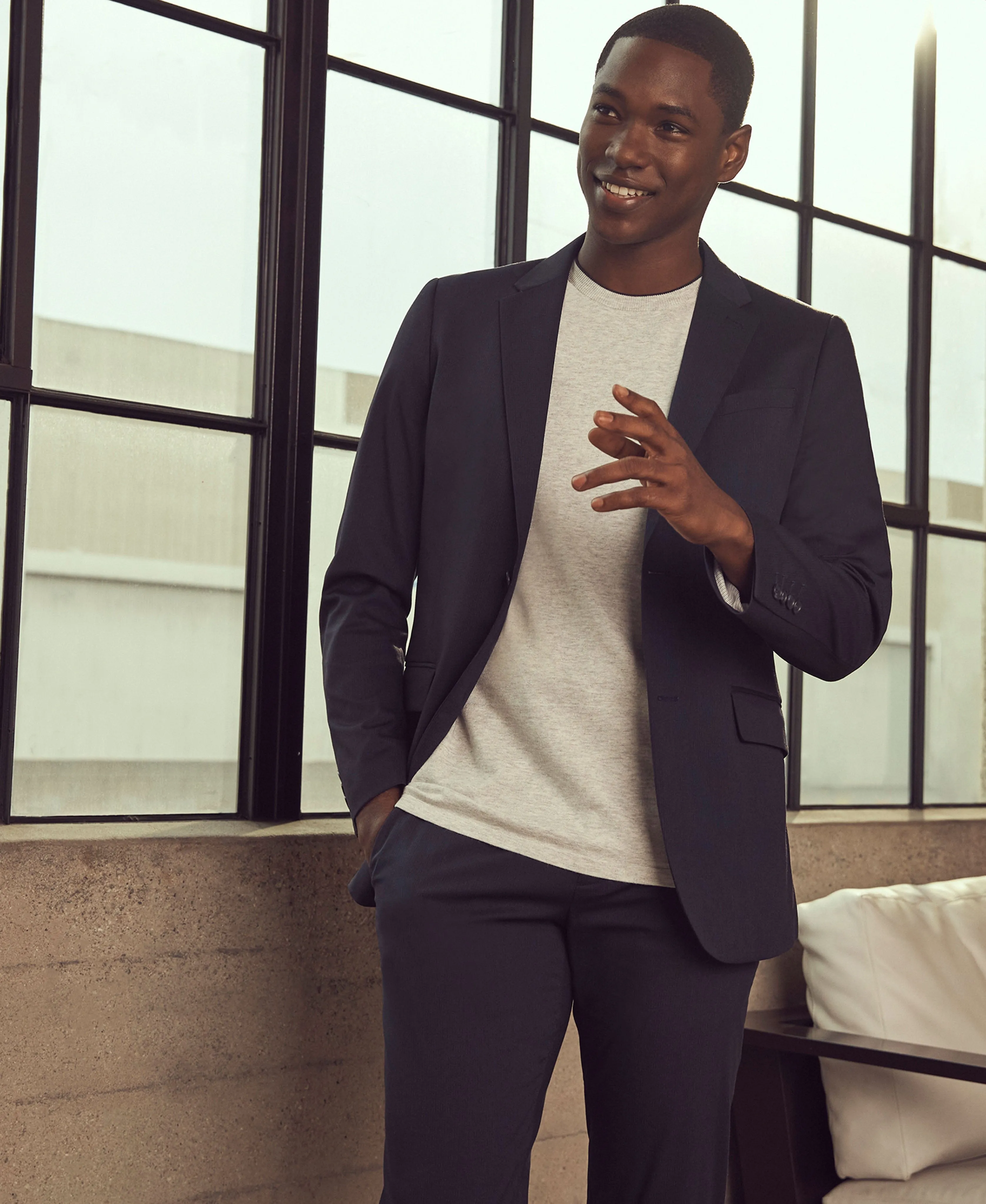 Very Slim Fit Performance Tech Suit Pant sold by Perry Ellis product image thumbnail 3