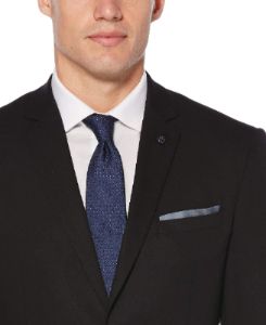 2 Piece Very Slim Fit Solid Black Suit sold by Perry Ellis