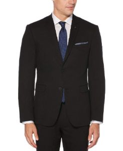 2 Piece Very Slim Fit Solid Black Suit sold by Perry Ellis