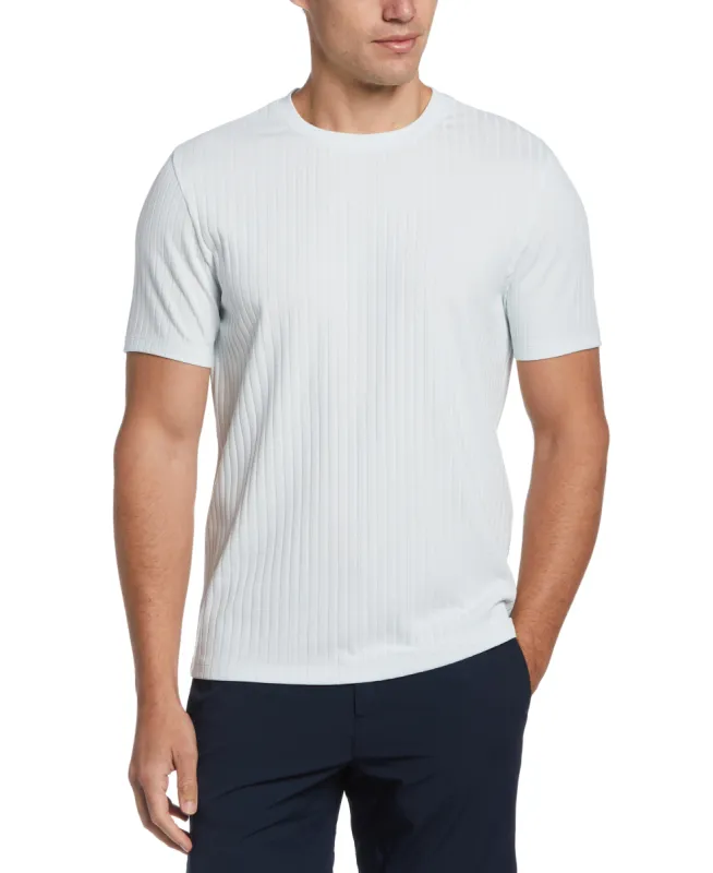 Rib Knit Crew Neck Tee sold by Perry Ellis