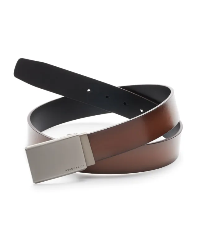 Reversible Matte Buckle Belt sold by Perry Ellis