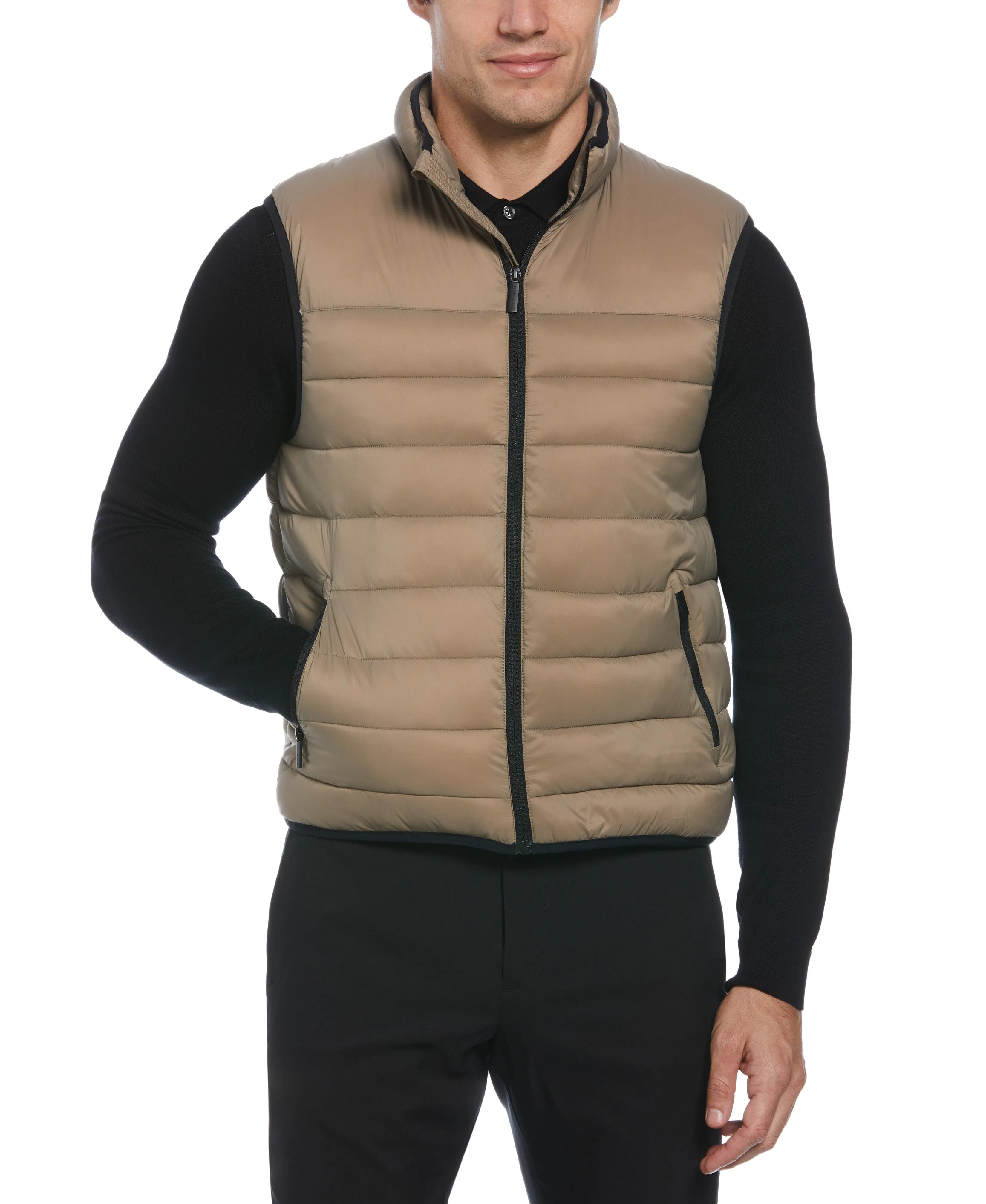 Lightweight Puffer Vest - Brown sold by Perry Ellis