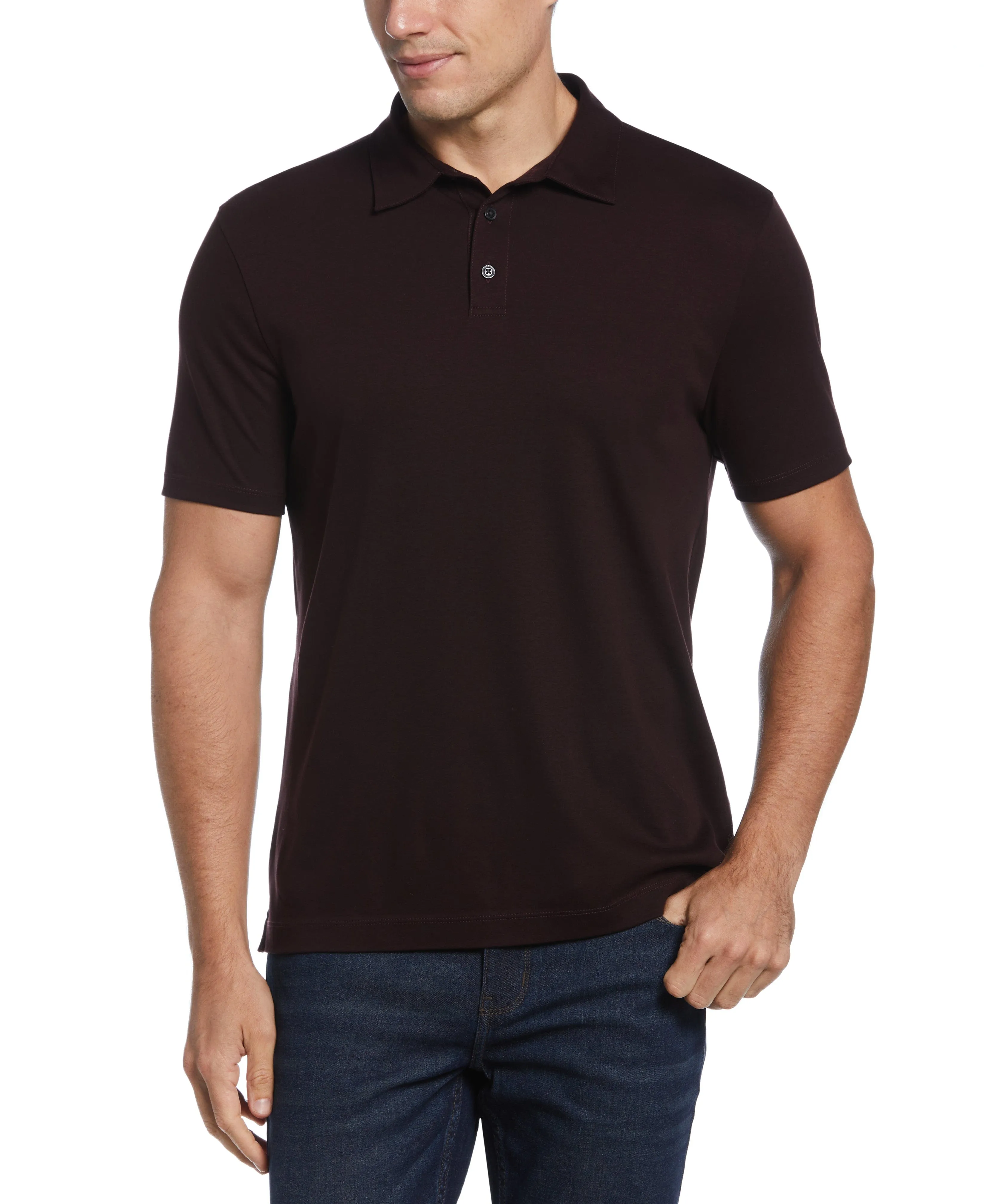 Smart Interlock Solid Polo sold by Perry Ellis