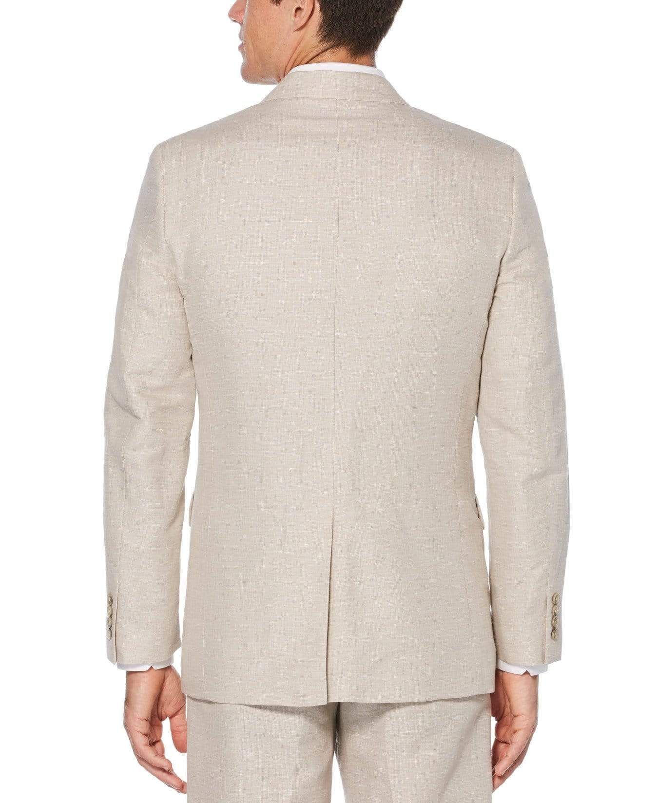 Big & Tall Linen Cotton Herringbone Suit Jacket sold by Perry Ellis product image thumbnail 2
