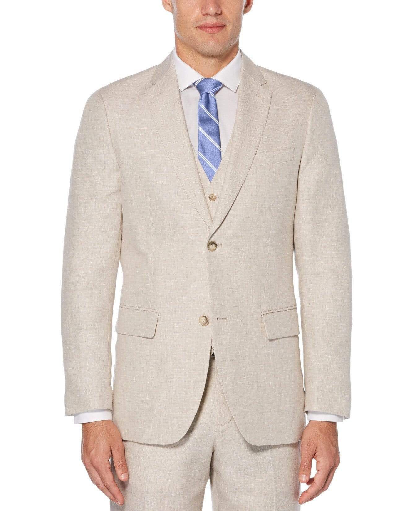Big & Tall Linen Cotton Herringbone Suit Jacket sold by Perry Ellis