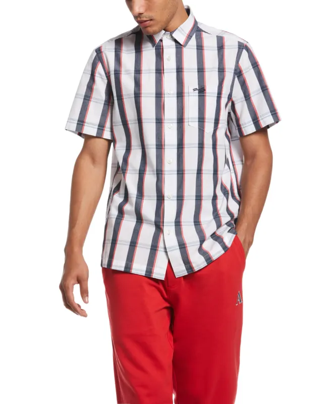Thin Plaid Collared Shirt sold by Perry Ellis