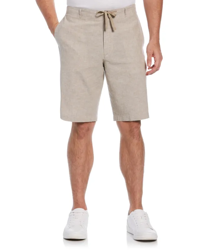 Drawstring Linen Blend Stretch Short sold by Perry Ellis