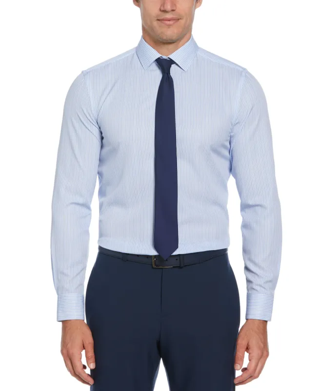 Slim Fit Total Stretch light Striped Print Dress Shirt sold by Perry Ellis