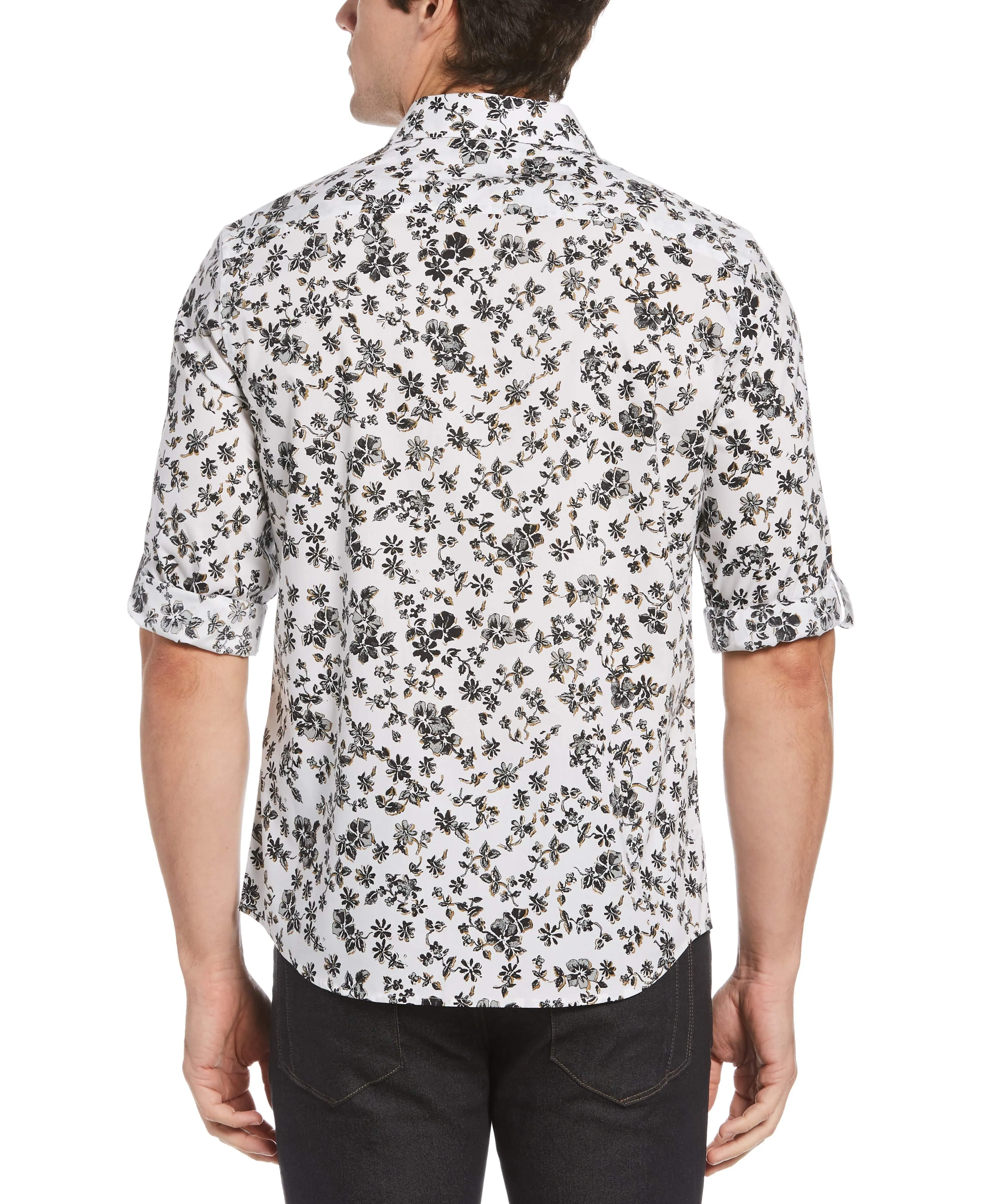 Untucked Water Floral Printed Shirt sold by Perry Ellis product image thumbnail 2