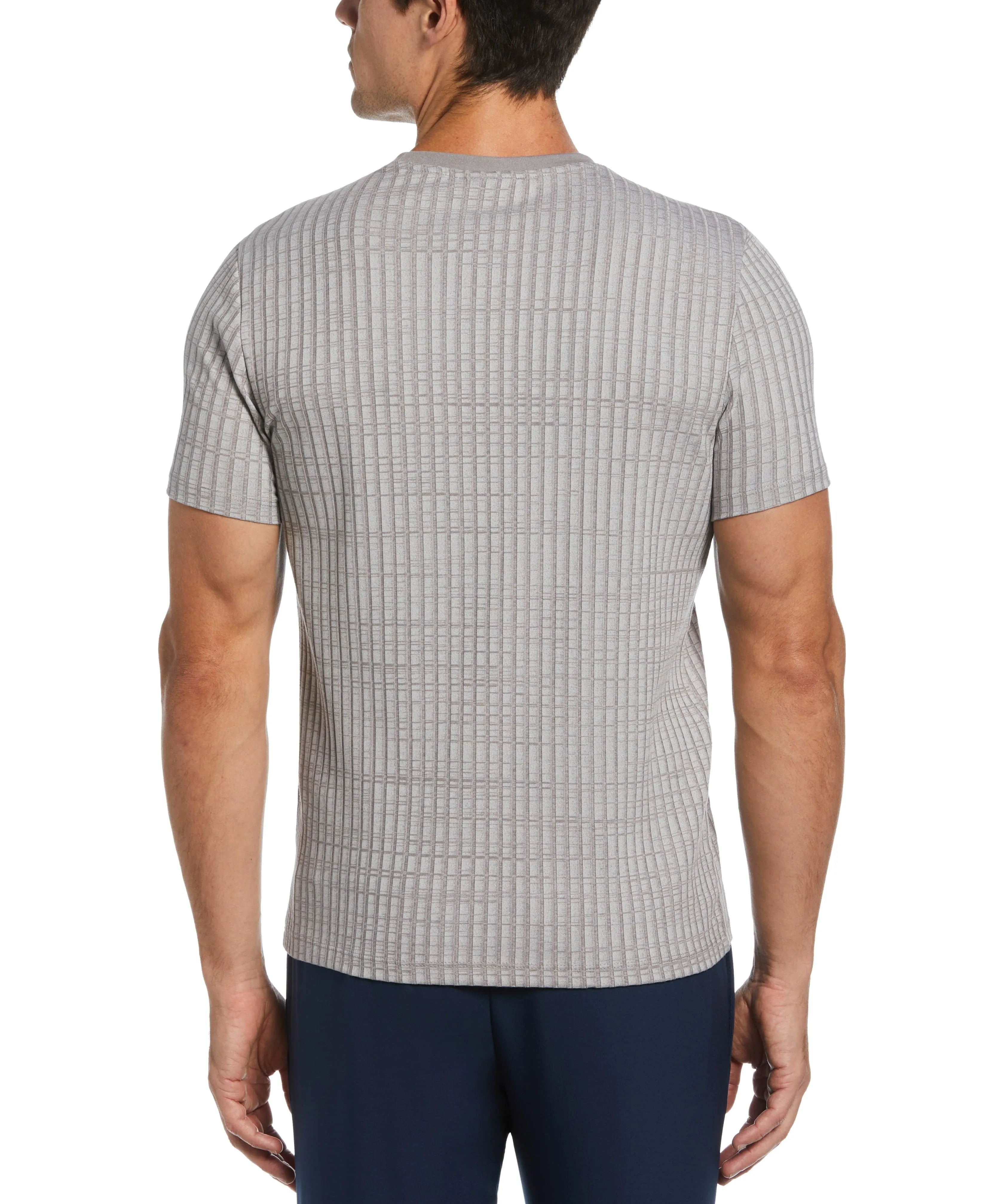 Rib Knit Crew Neck Tee sold by Perry Ellis product image thumbnail 2