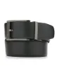 Mesh Buckle Black Leather Belt sold by Perry Ellis