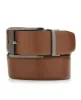 Mesh Buckle Black Leather Belt sold by Perry Ellis