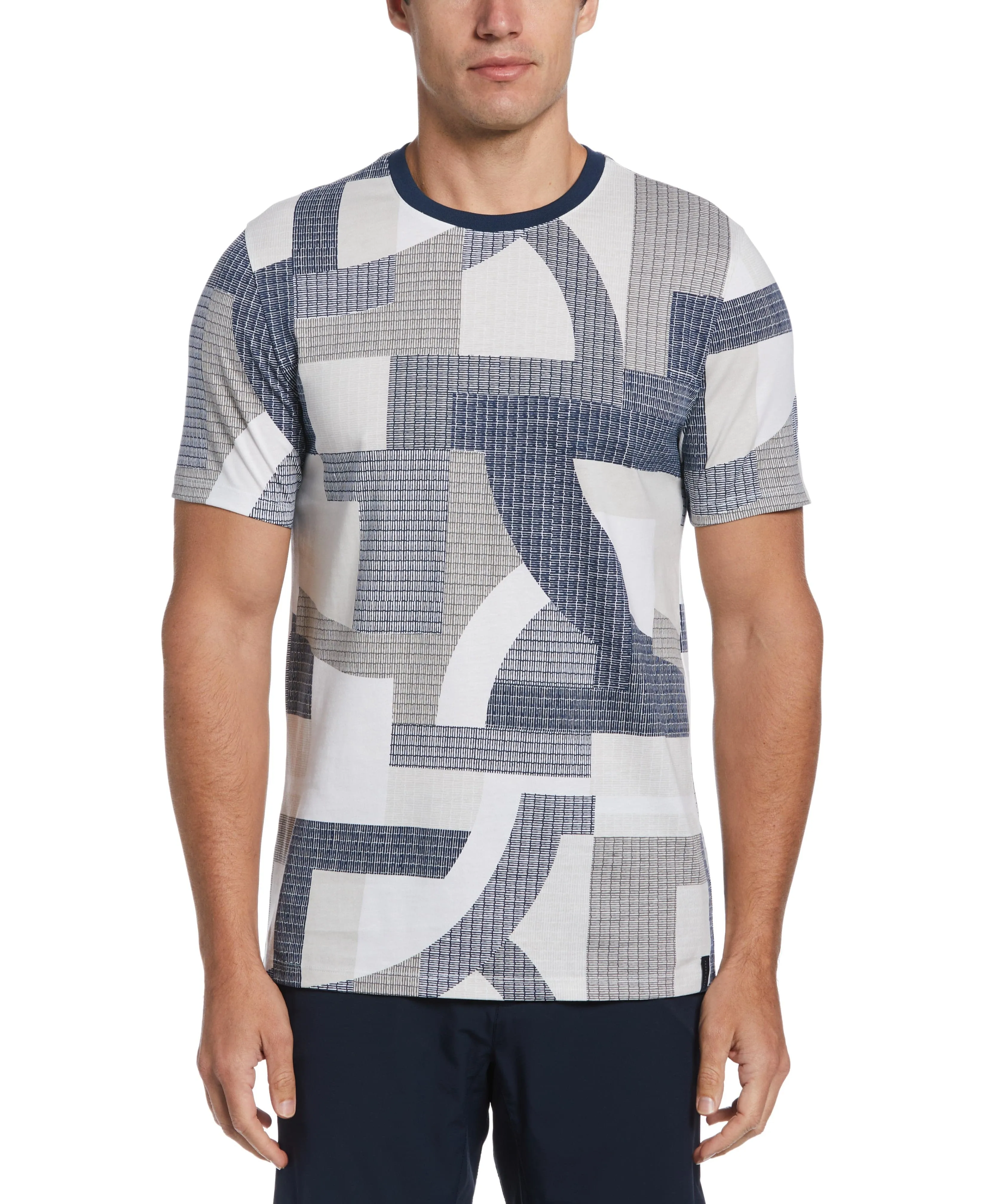 Abstract Geometric Printed Tee sold by Perry Ellis