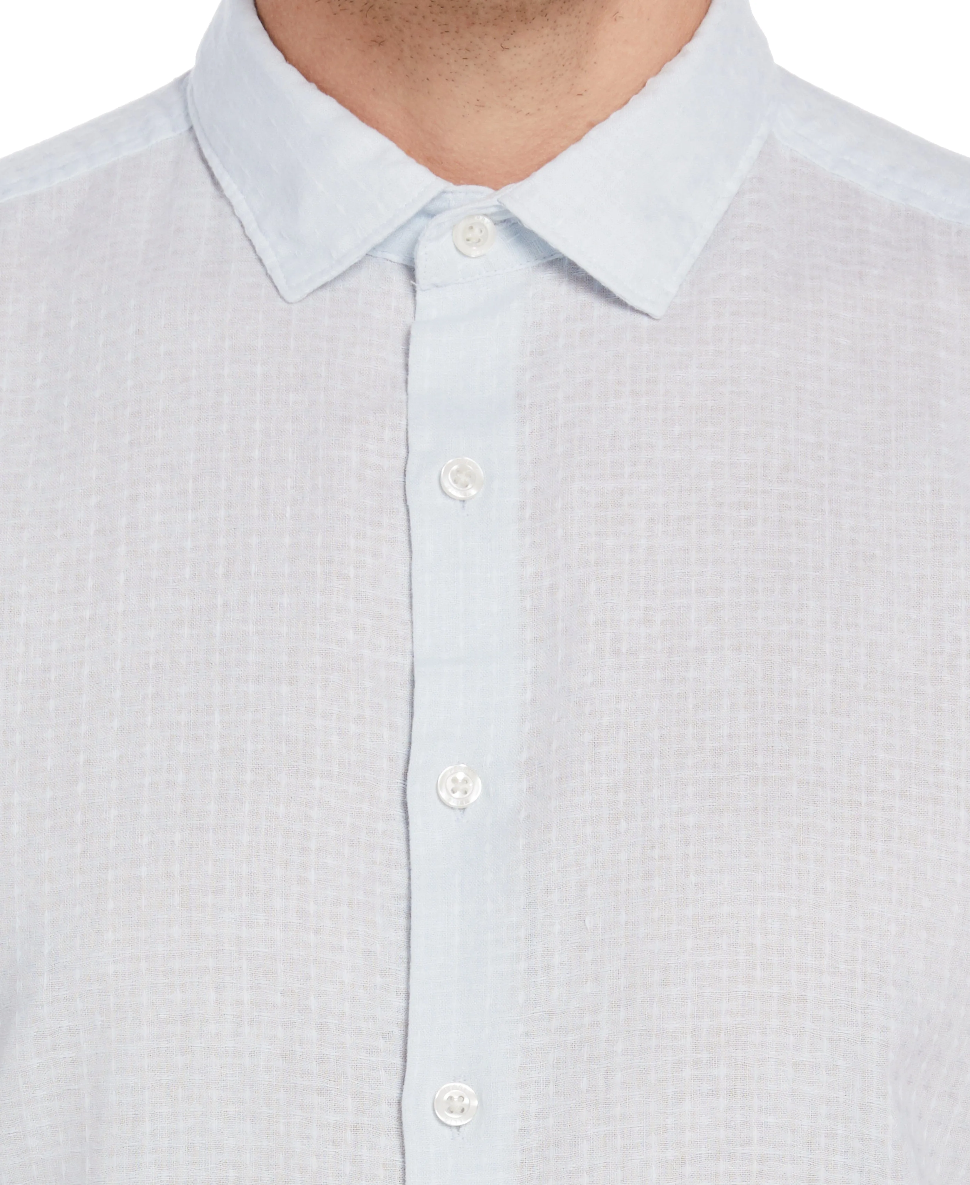 Linen Dobby Short Sleeve Shirt sold by Perry Ellis product image thumbnail 3