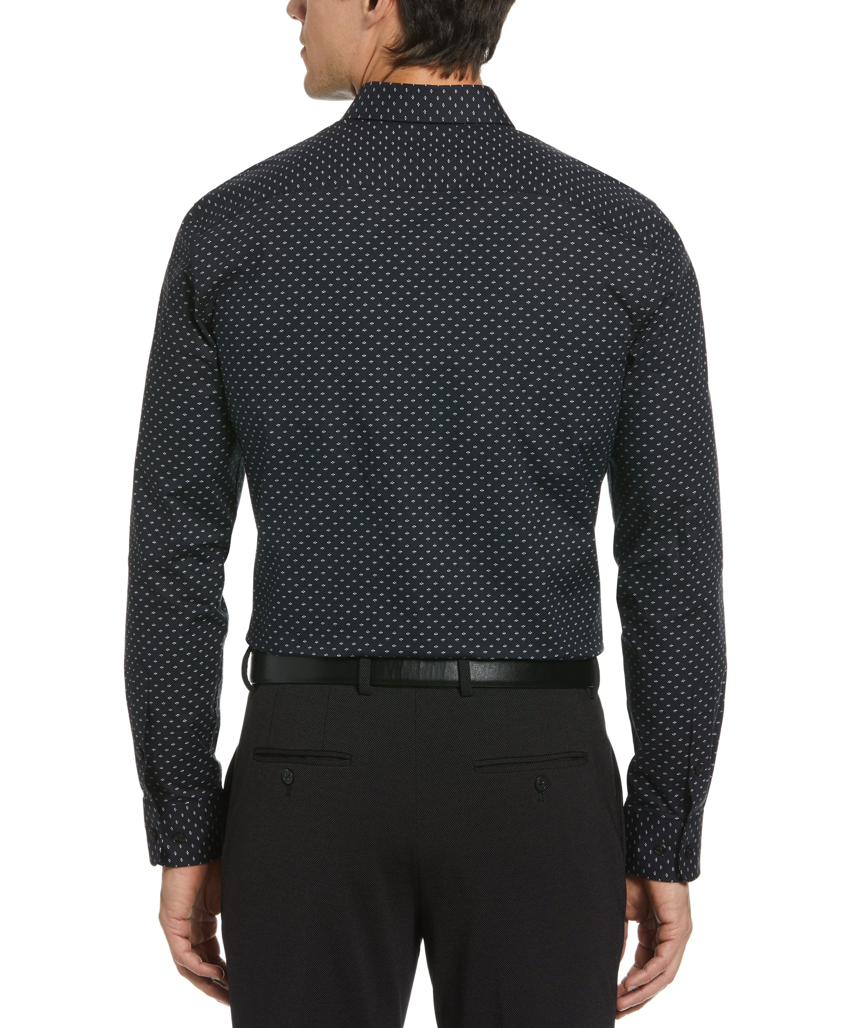 Slim Fit Poplin Fleur Print Dress Shirt sold by Perry Ellis product image thumbnail 2