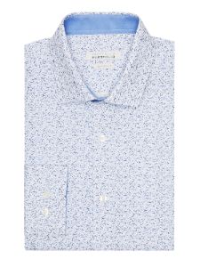 Very Slim Bright Floral Print Dress Shirt sold by Perry Ellis