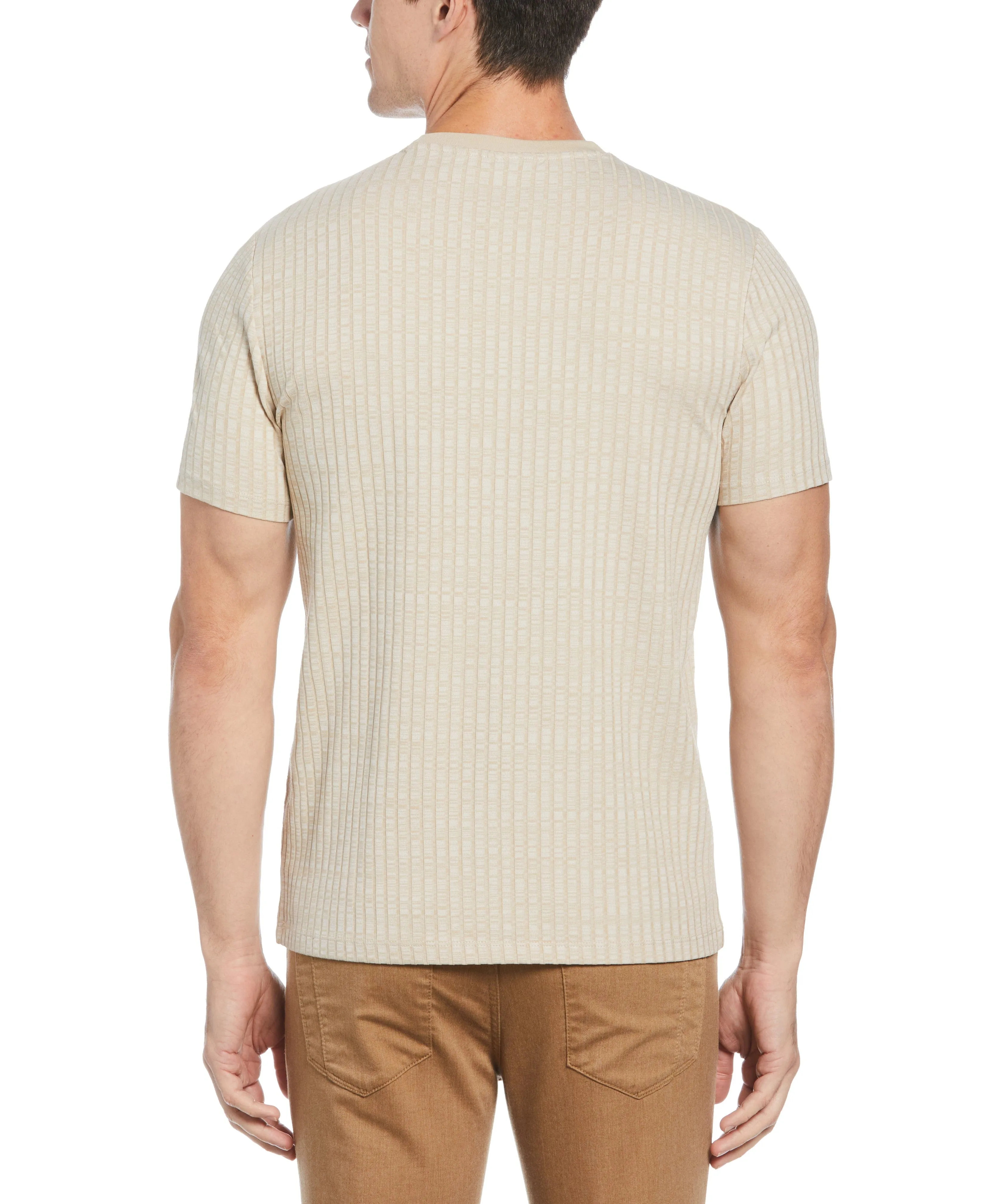 Ribbed Crew Neck Tee sold by Perry Ellis product image thumbnail 2