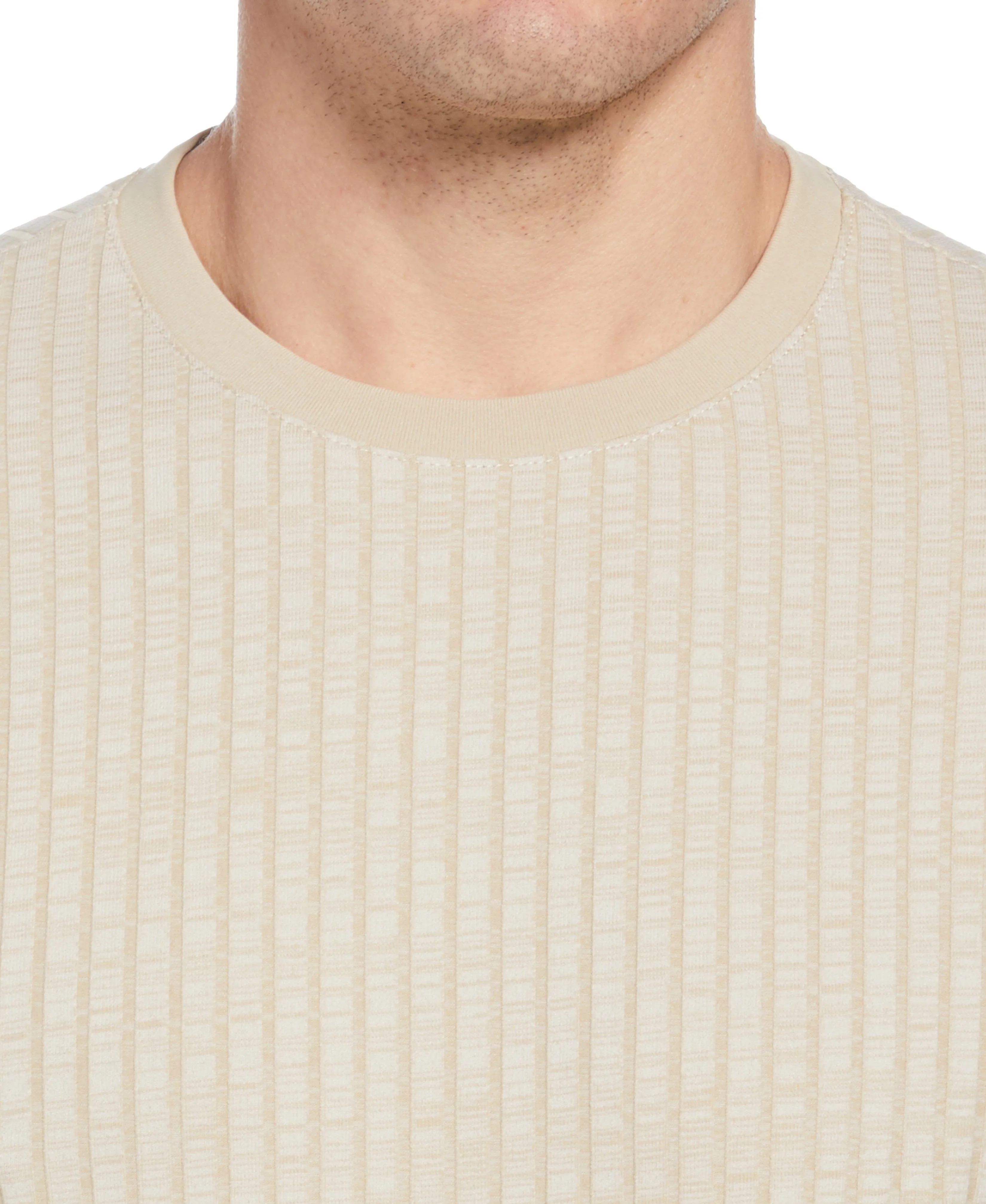 Ribbed Crew Neck Tee sold by Perry Ellis product image thumbnail 3
