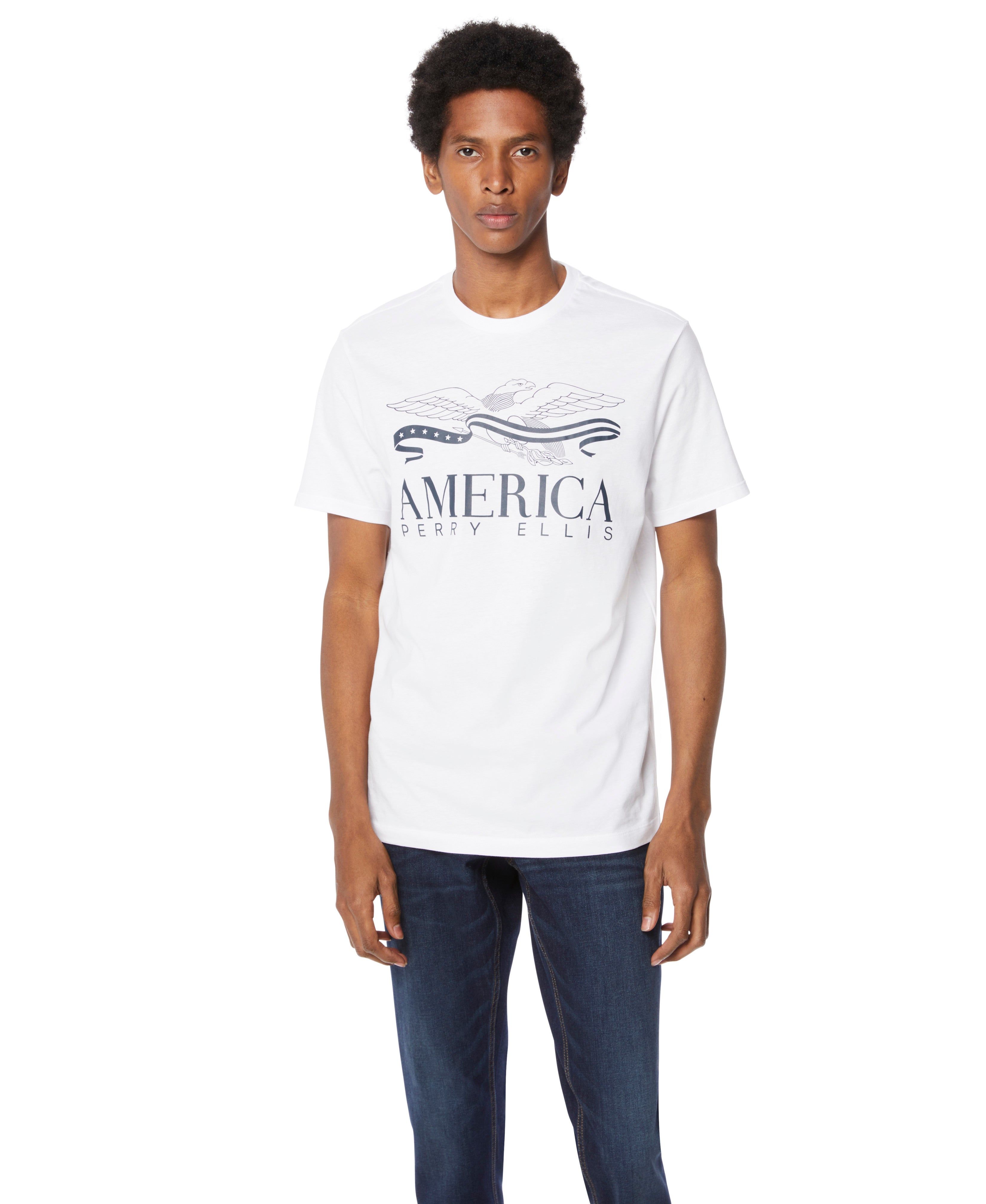 Eagle Print Tee sold by Perry Ellis