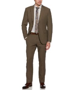 Slim Fit Mushroom Grey Louis Suit sold by Perry Ellis