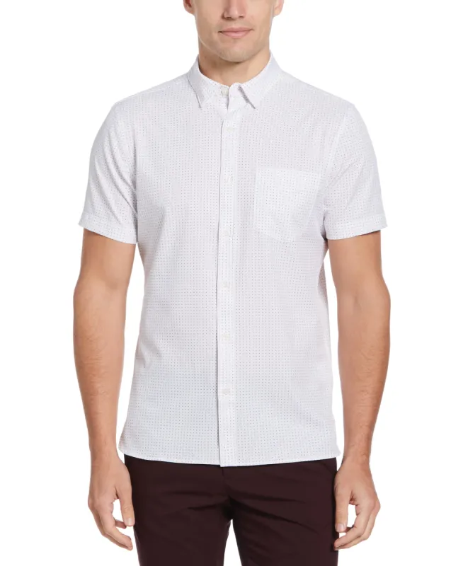 Total Stretch Slim Fit Dot Print Shirt sold by Perry Ellis