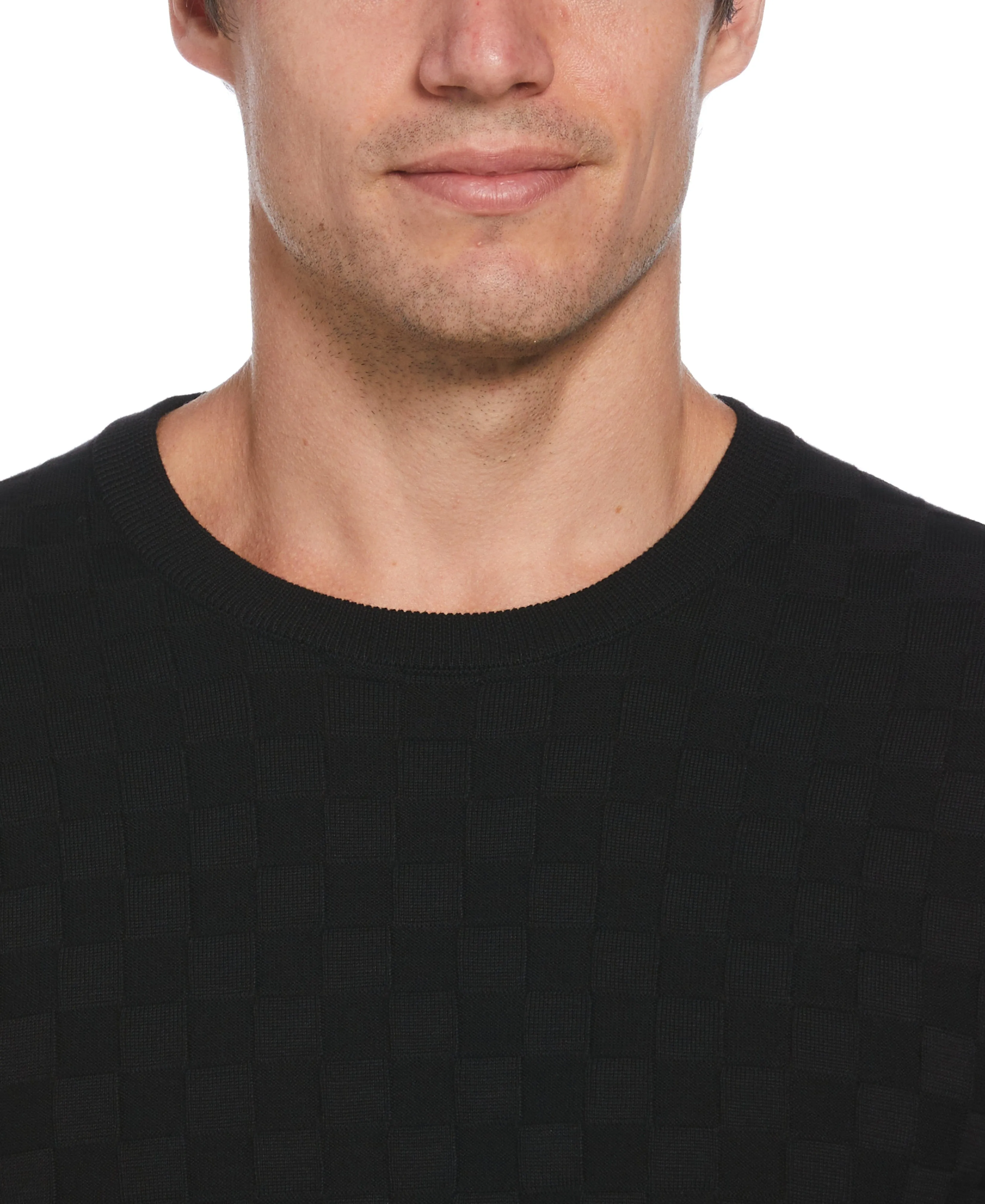 Square Pattern Crew Neck Sweater Tee sold by Perry Ellis product image thumbnail 3