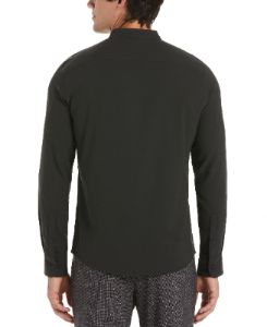 Untucked Solid Suede Twill Shirt sold by Perry Ellis